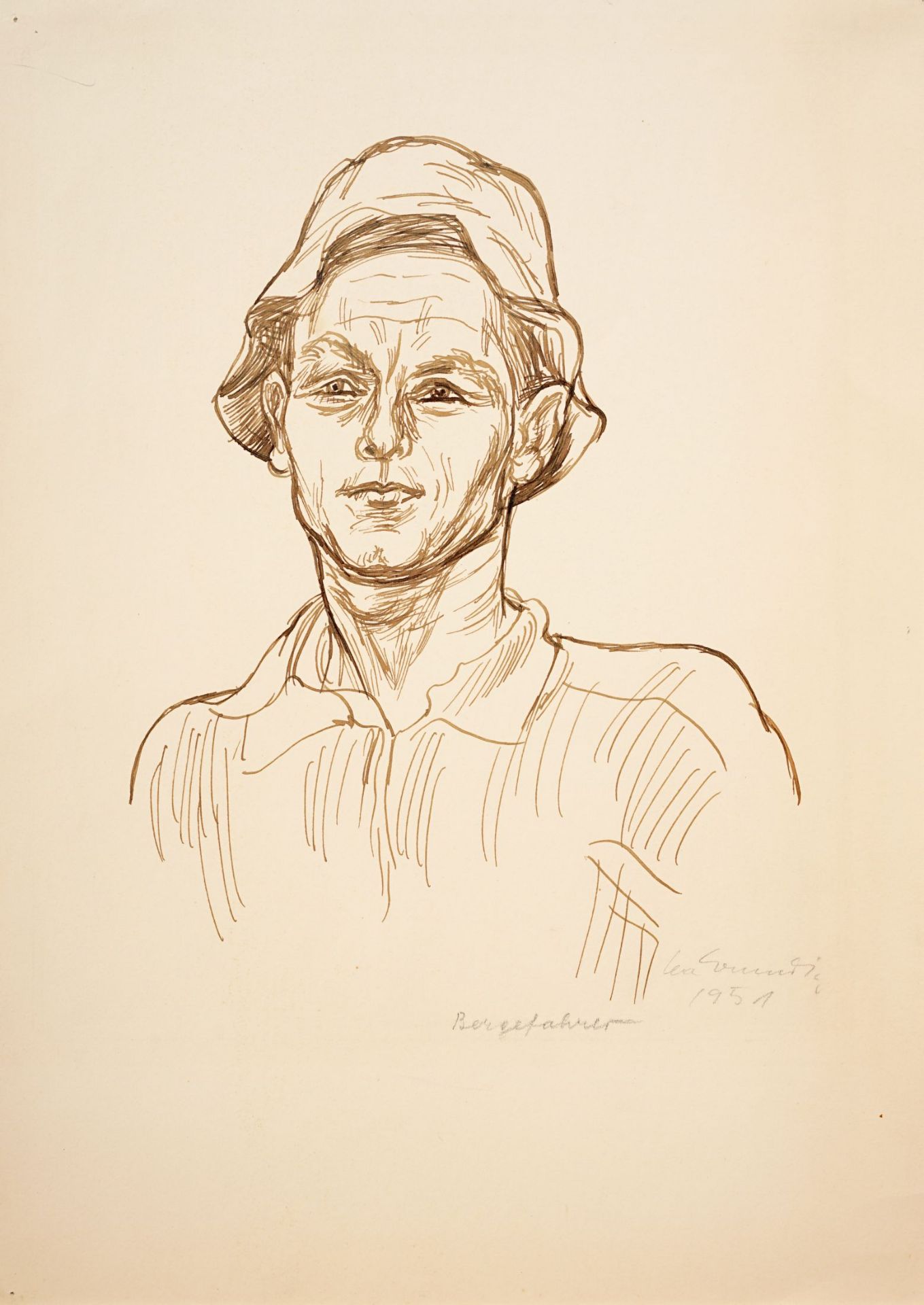 Lea Grundig "Bergefahrer". 1951.