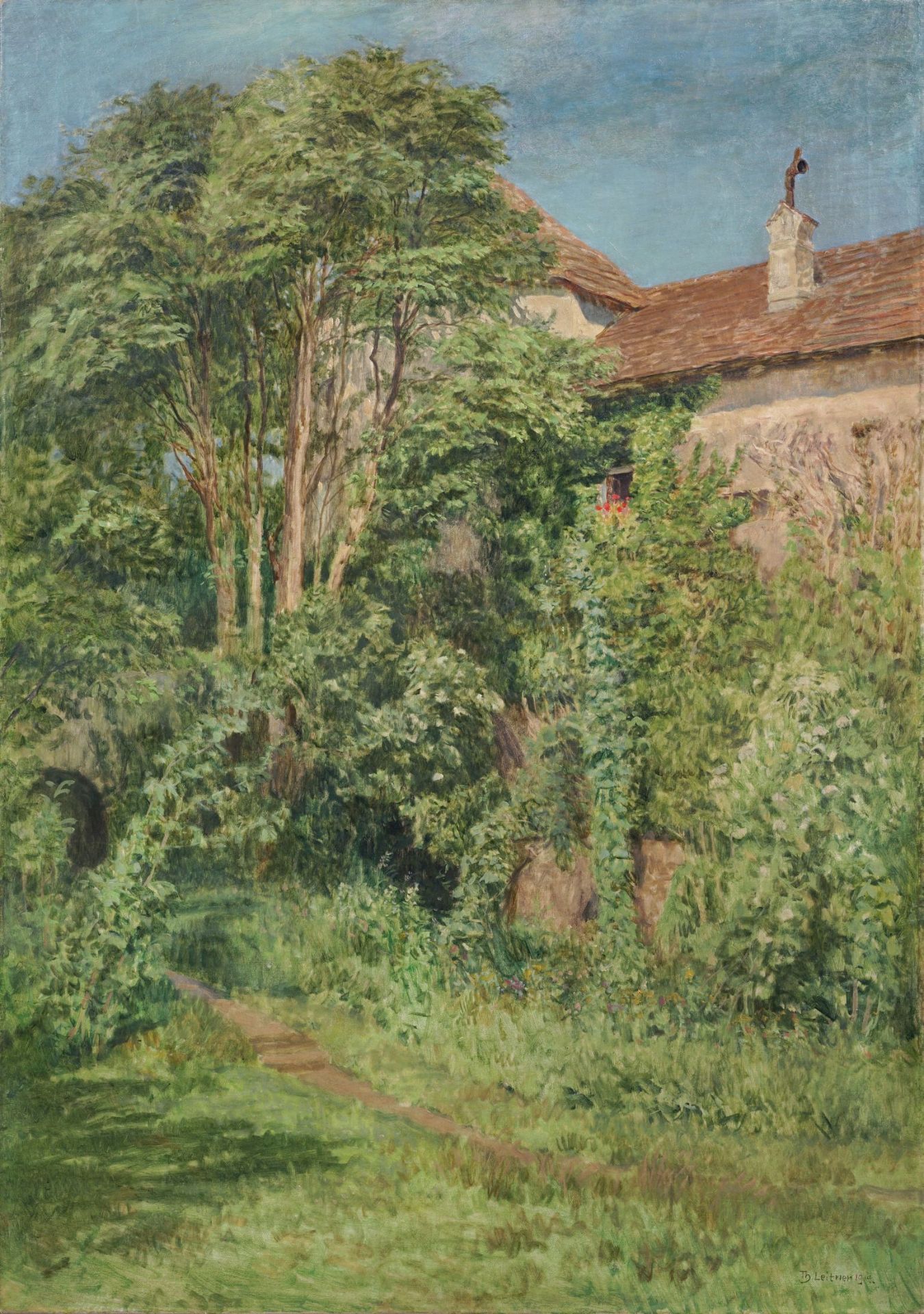 Thomas Leitner, Am Gutshaus. 1914.