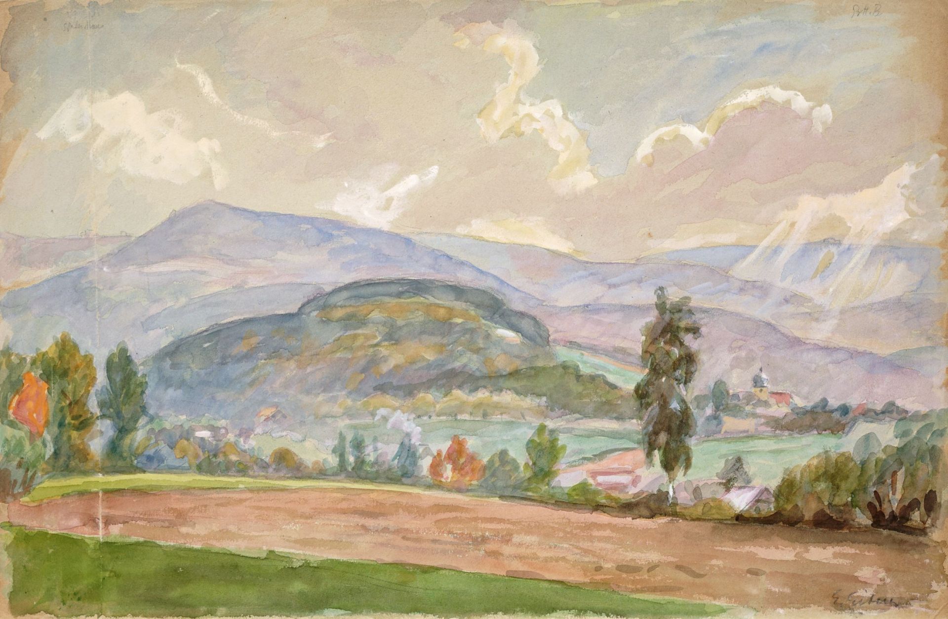 Ernst Eitner, Blick auf Krummhübel. Um 1930.