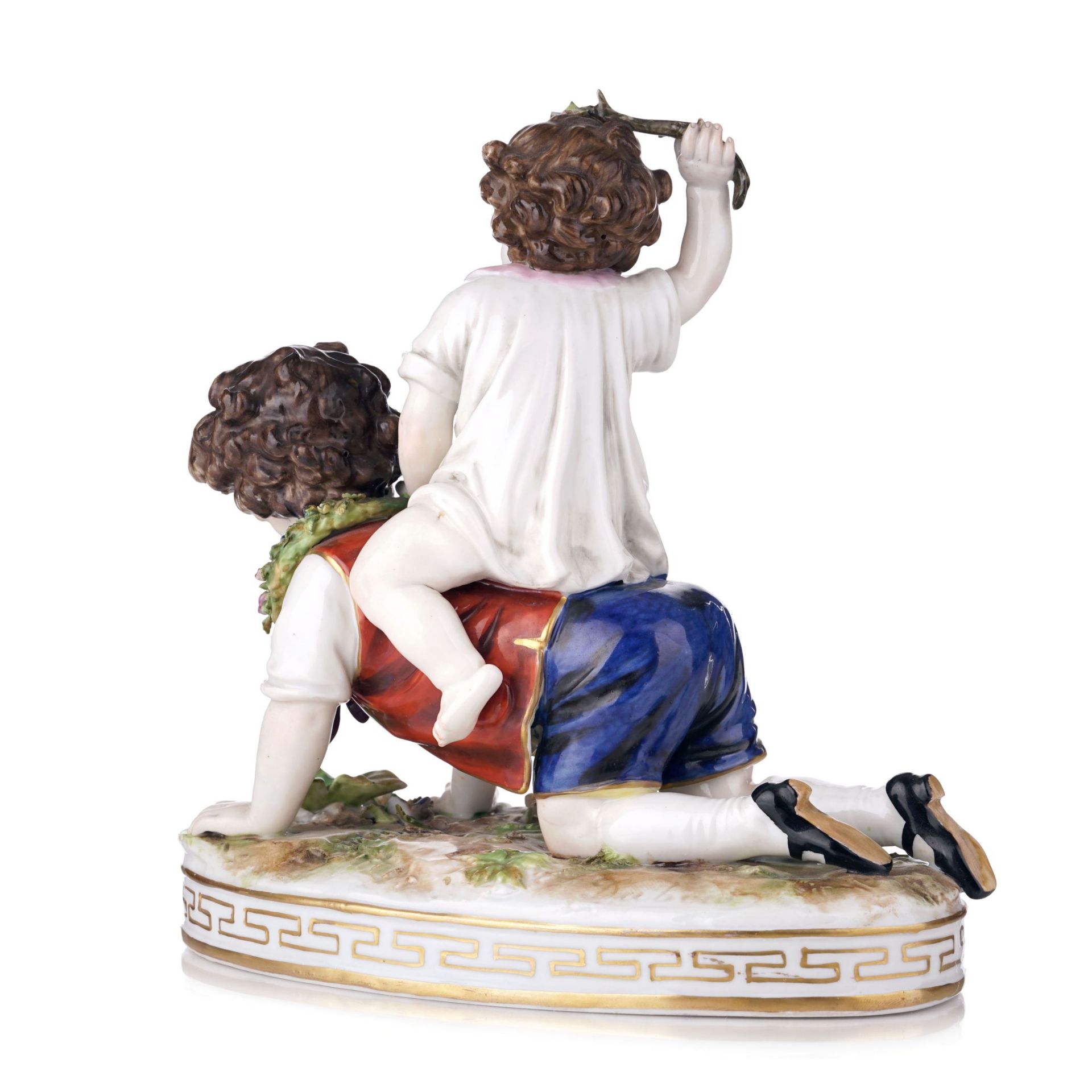 Spielende Kinder. Herzoglich Aechte Porcelain Fabrique Ludwigsburg. Wohl 1758– 1793. - Image 2 of 2