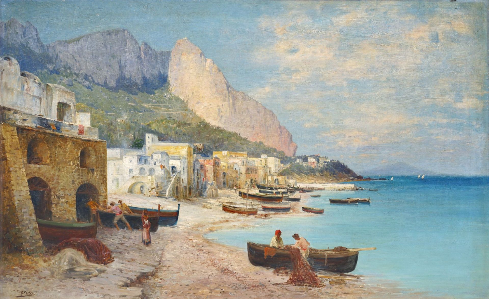 Georg Gustav Estler "Die große Marine auf Capri". 1883/1884.