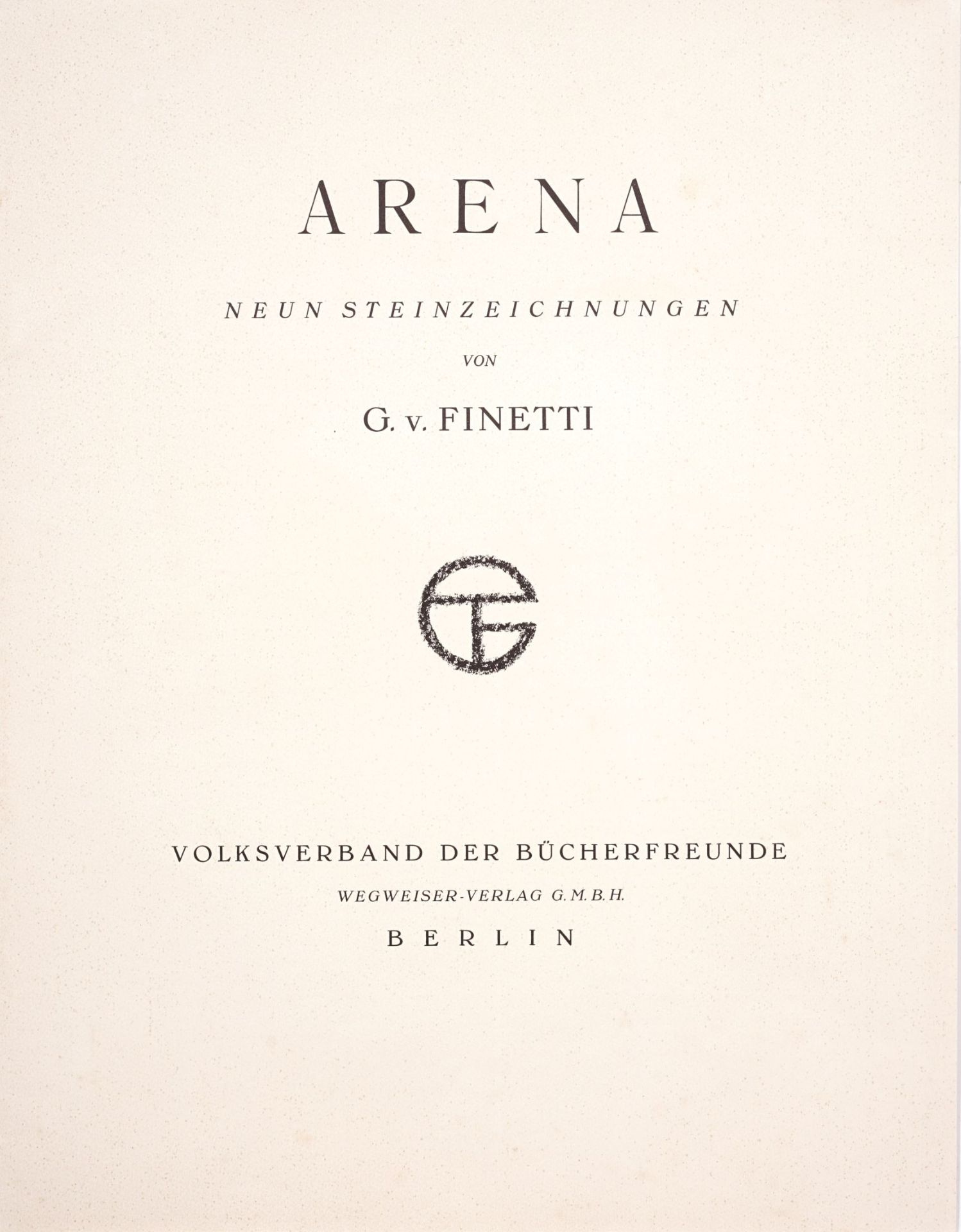 Gino von Finetti "Arena". 1927.