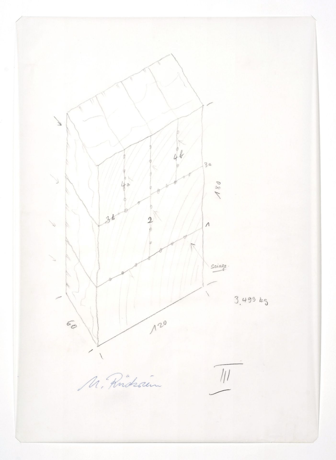 Ulrich Rückriem, Entwurfsskizzen. 1990er Jahre. - Image 7 of 8