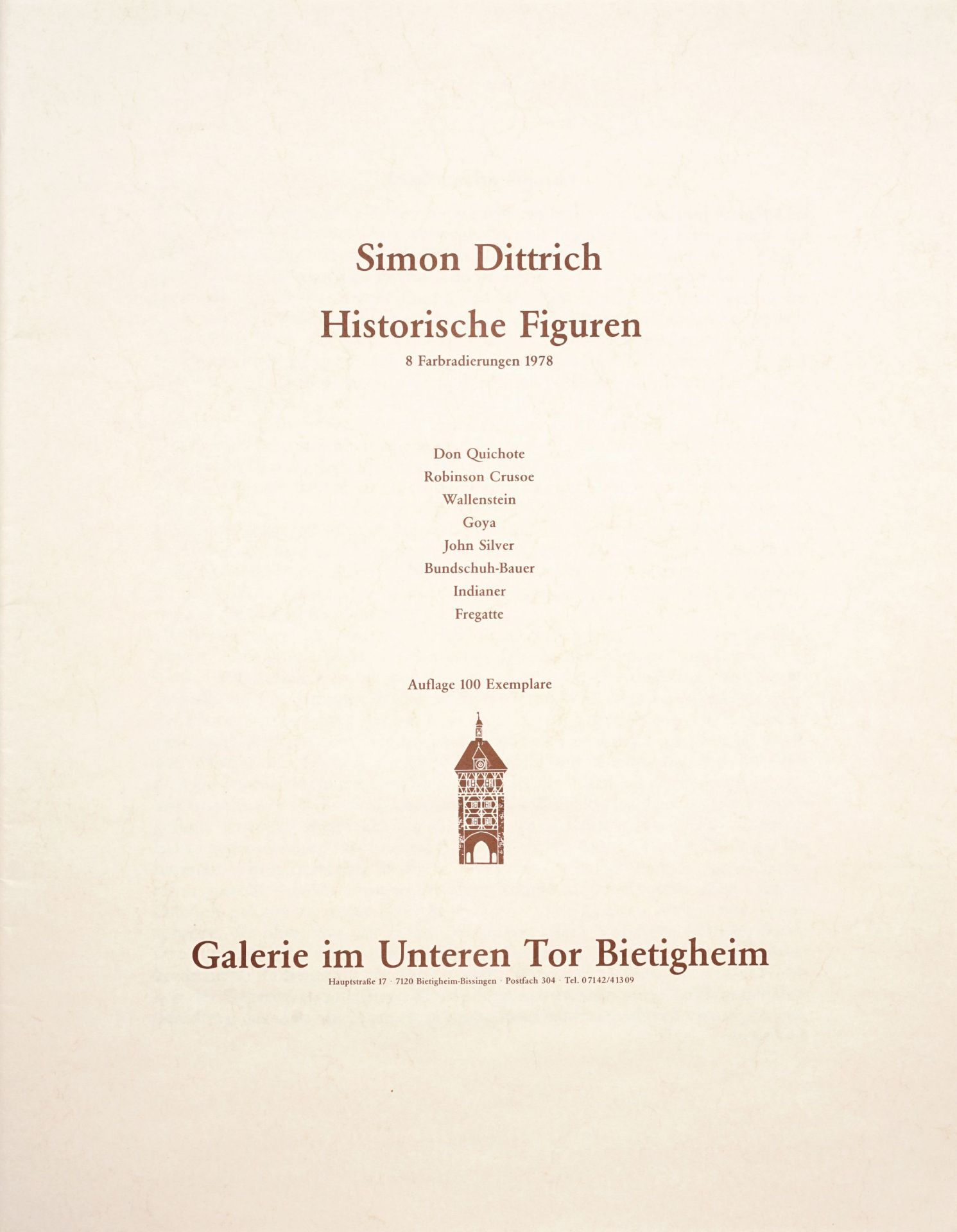 Simon Dittrich "Historische Figuren". 1978.