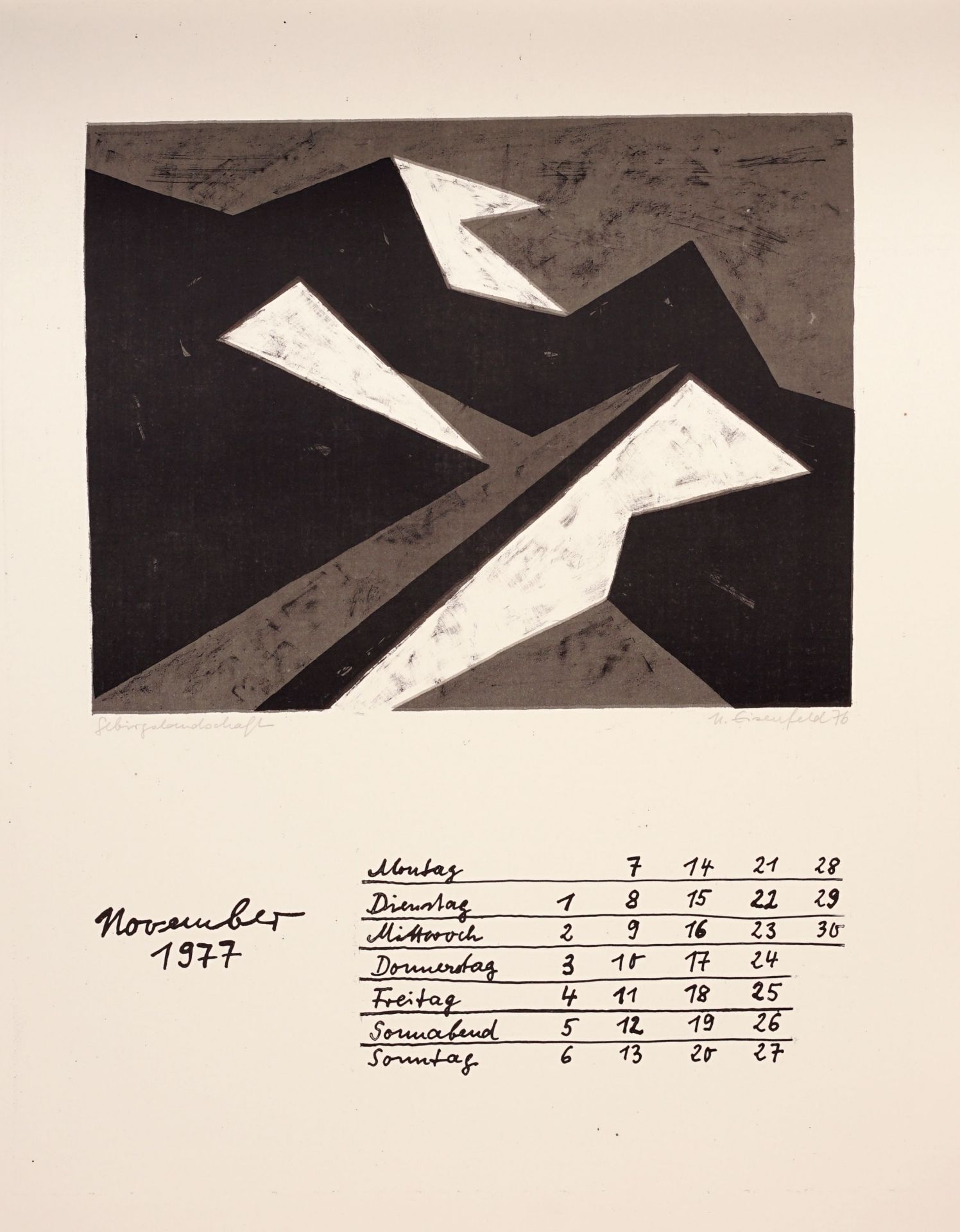 Verschiedene Dresdner Künstler "Original Grafikkalender". 1977. - Image 12 of 13