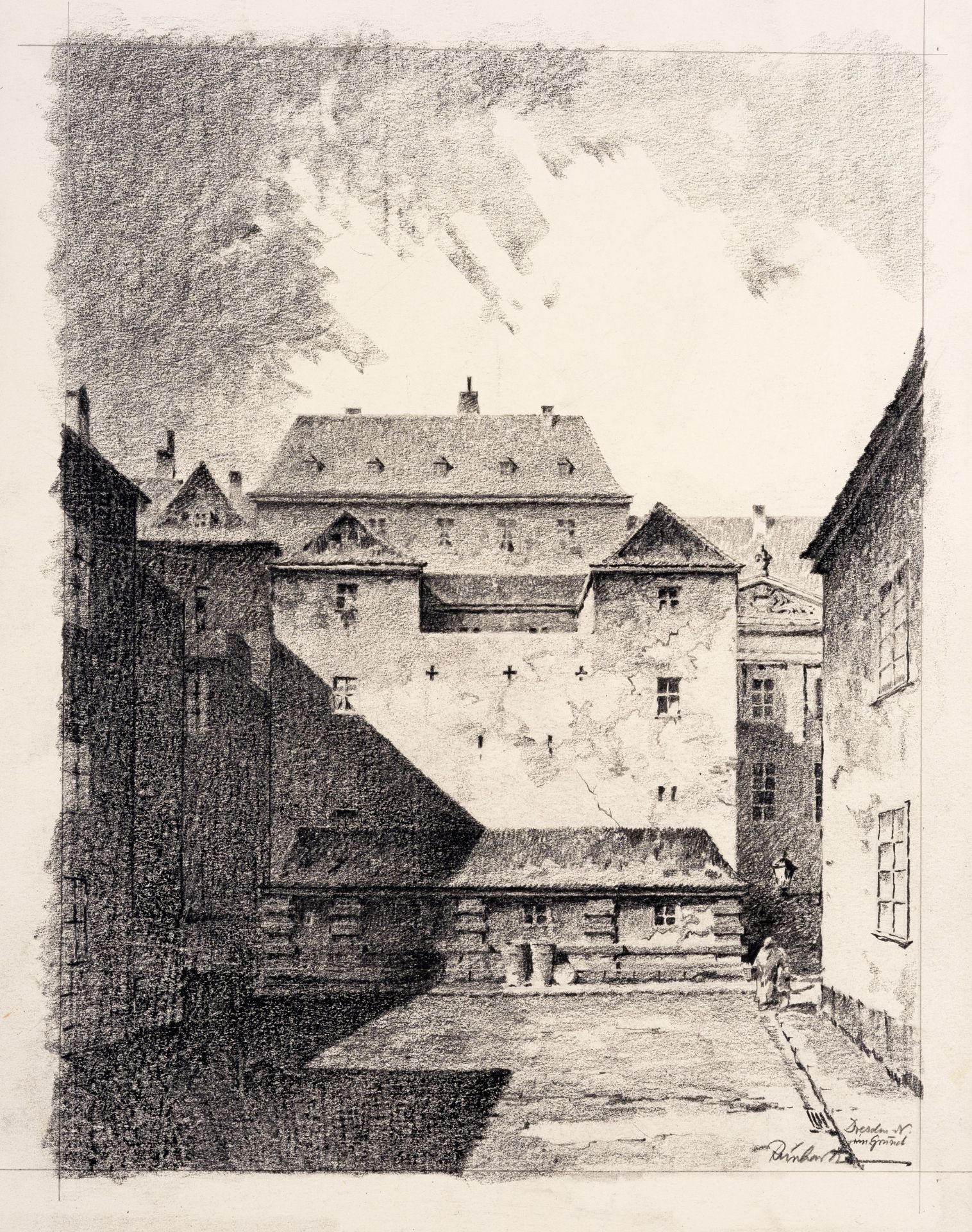 Otto Reinhardt Loschwitz – Rißweg / "Dresden – Käufferstraße [?] – Frauen-Kloster" / "Dresden –... - Image 5 of 5