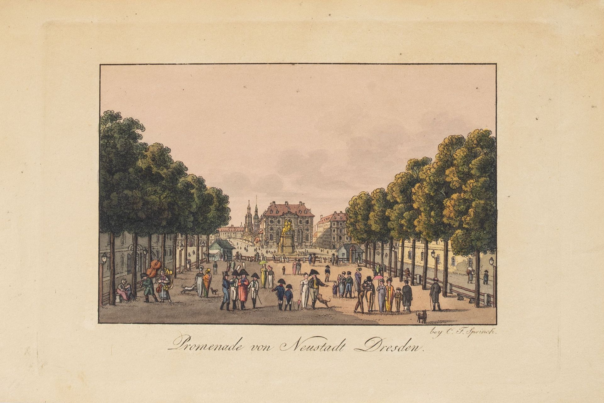 Johann Carl August Richter / Christian Friedrich Sprinck "Dresden von der Bautzner Strasse" / ... - Image 2 of 3