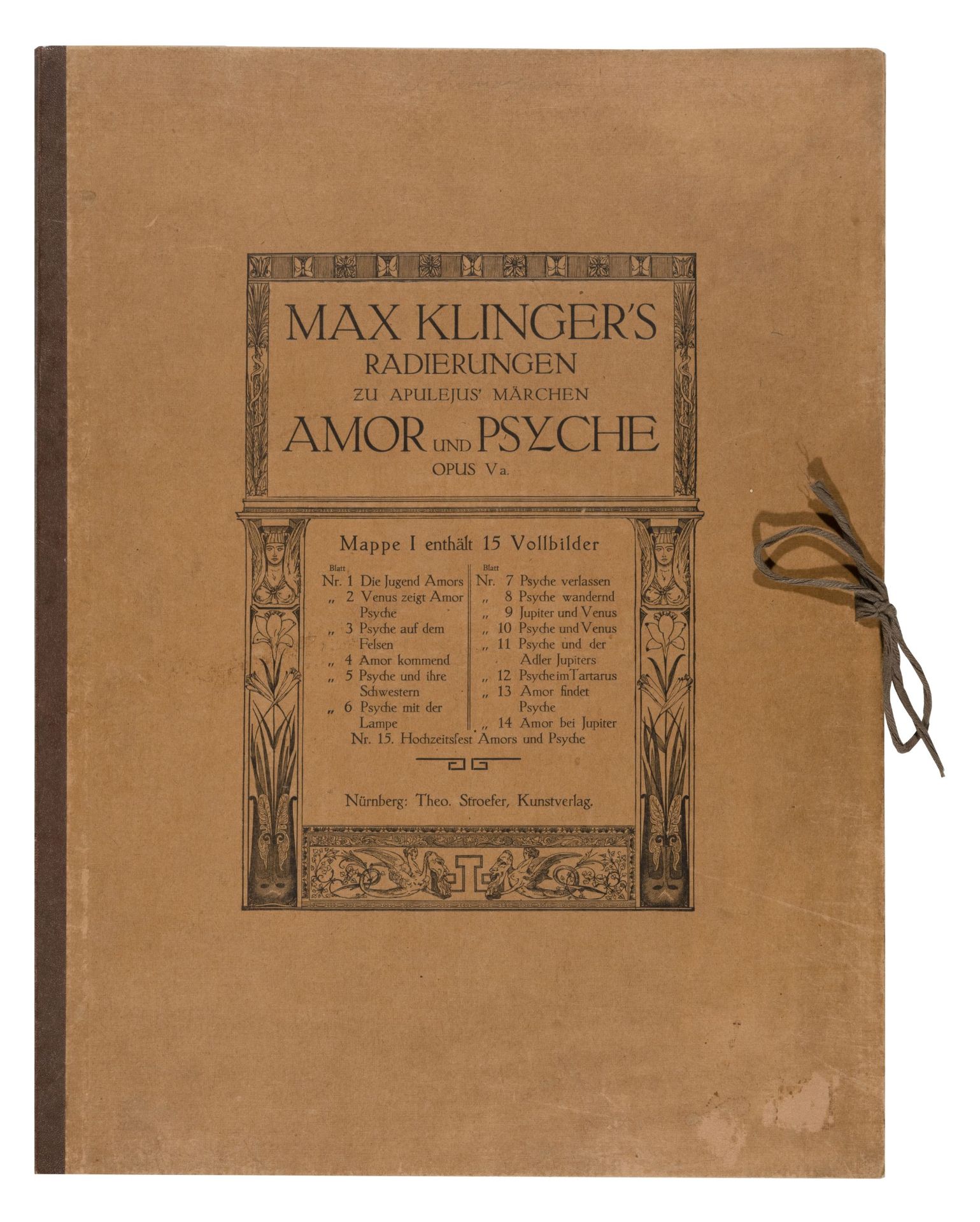 Max Klinger "Radierungen zu Apulejus' Märchen Amor und Psyche. Opus V a". 1880.