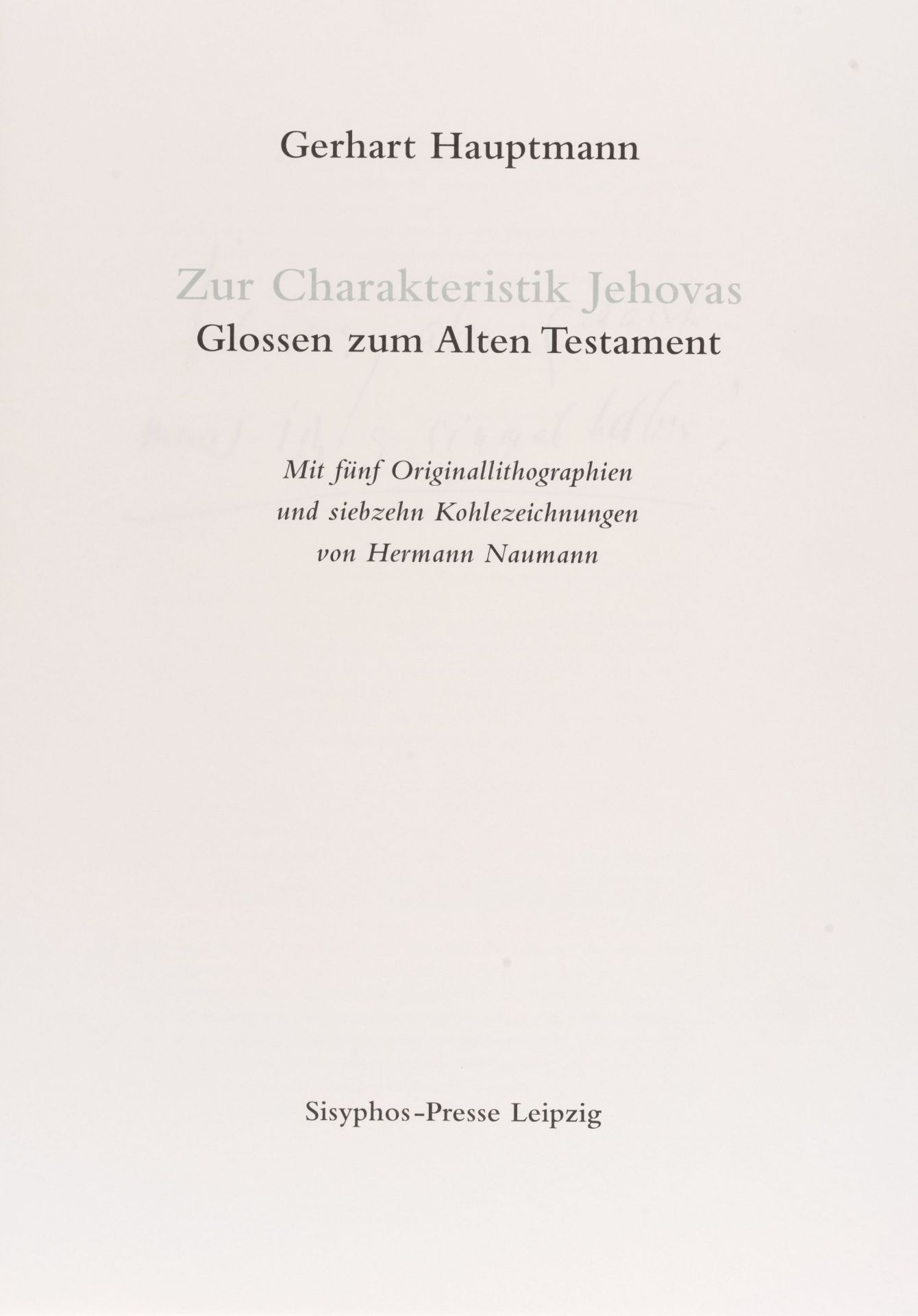 Hermann Naumann "Zur Charakteristik Jehovas". 1997. - Bild 3 aus 10