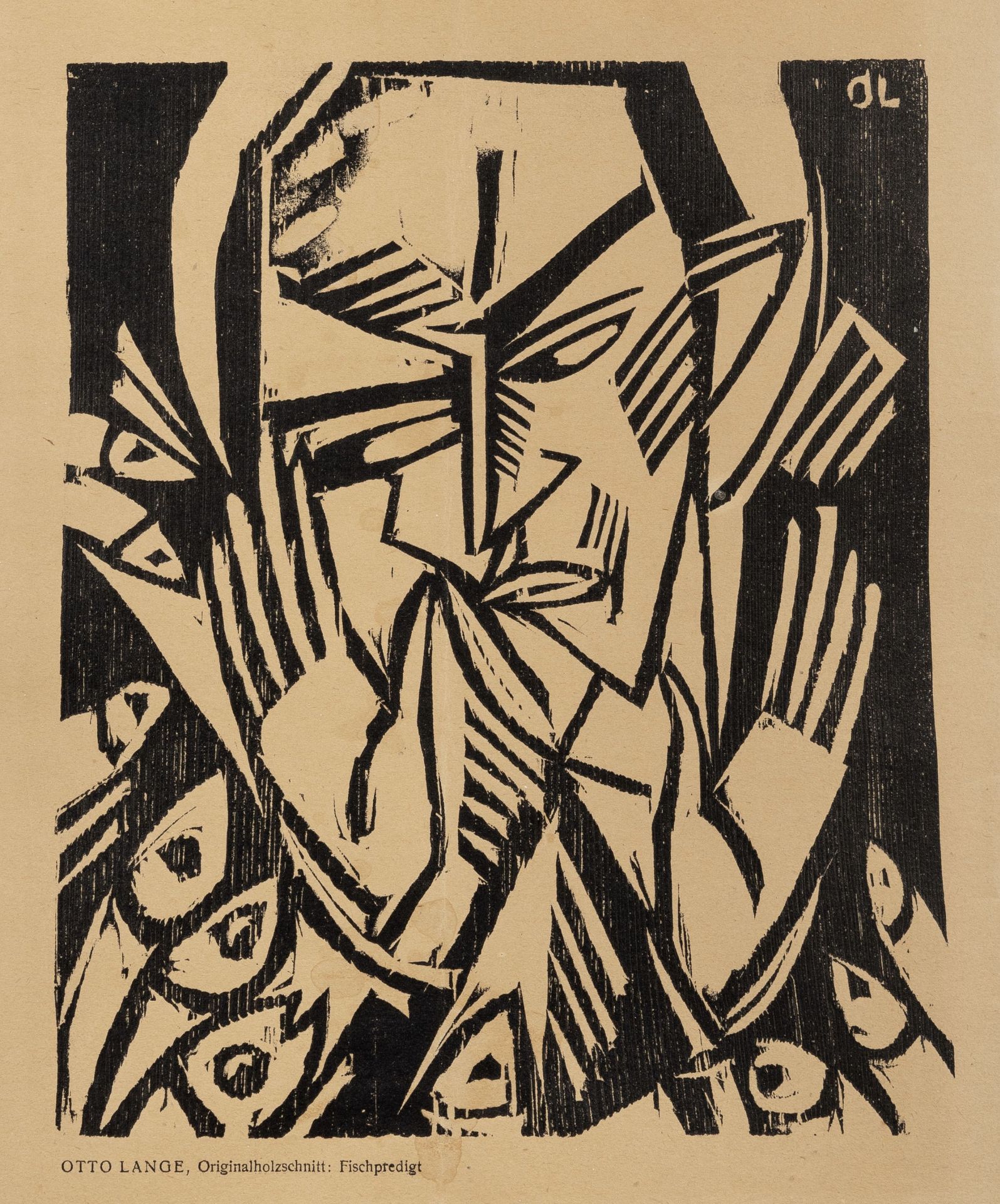 Otto Lange "Fischpredigt". 1919.