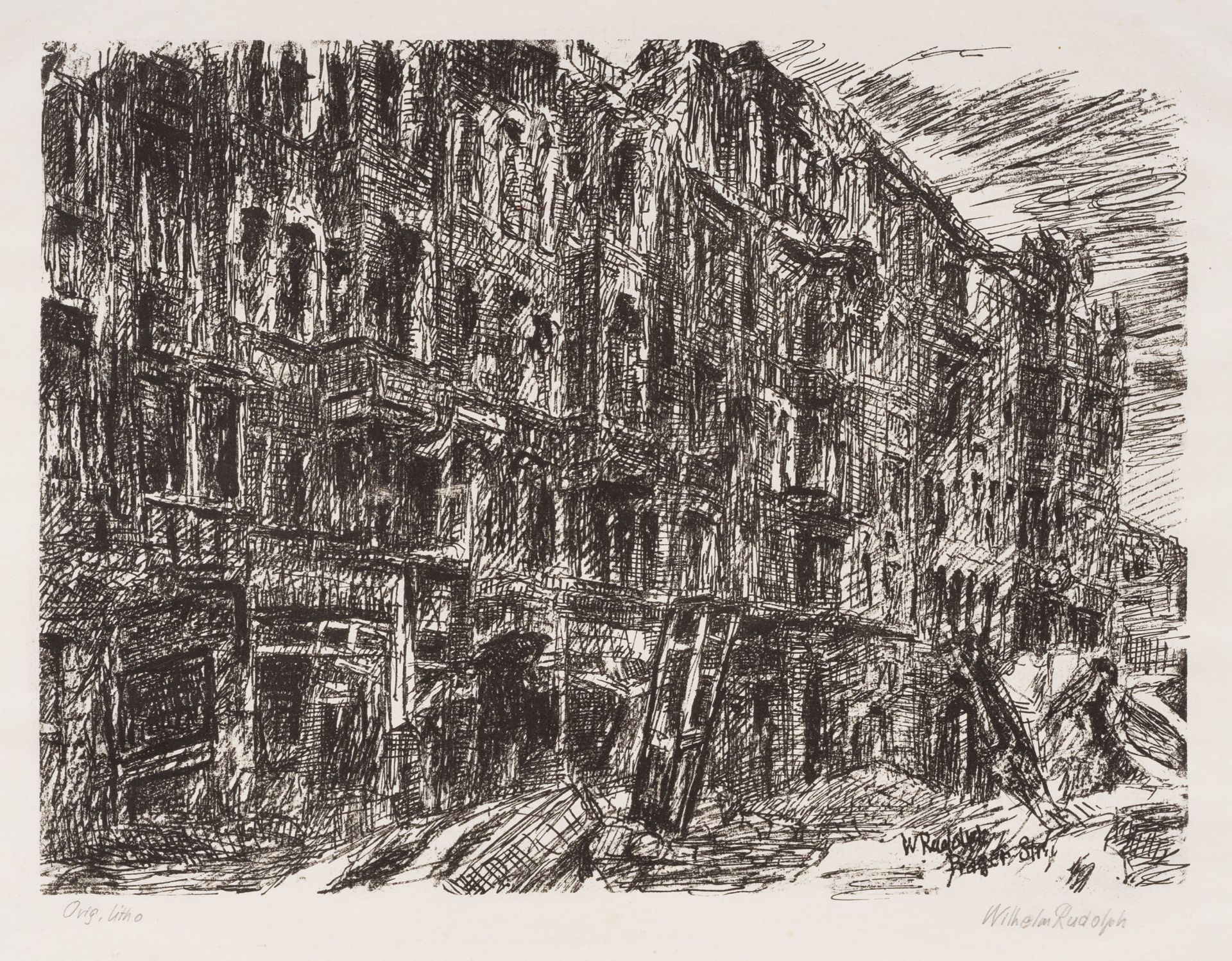 Wilhelm Rudolph "Prager Straße" (Dresden). 1945– 1947.