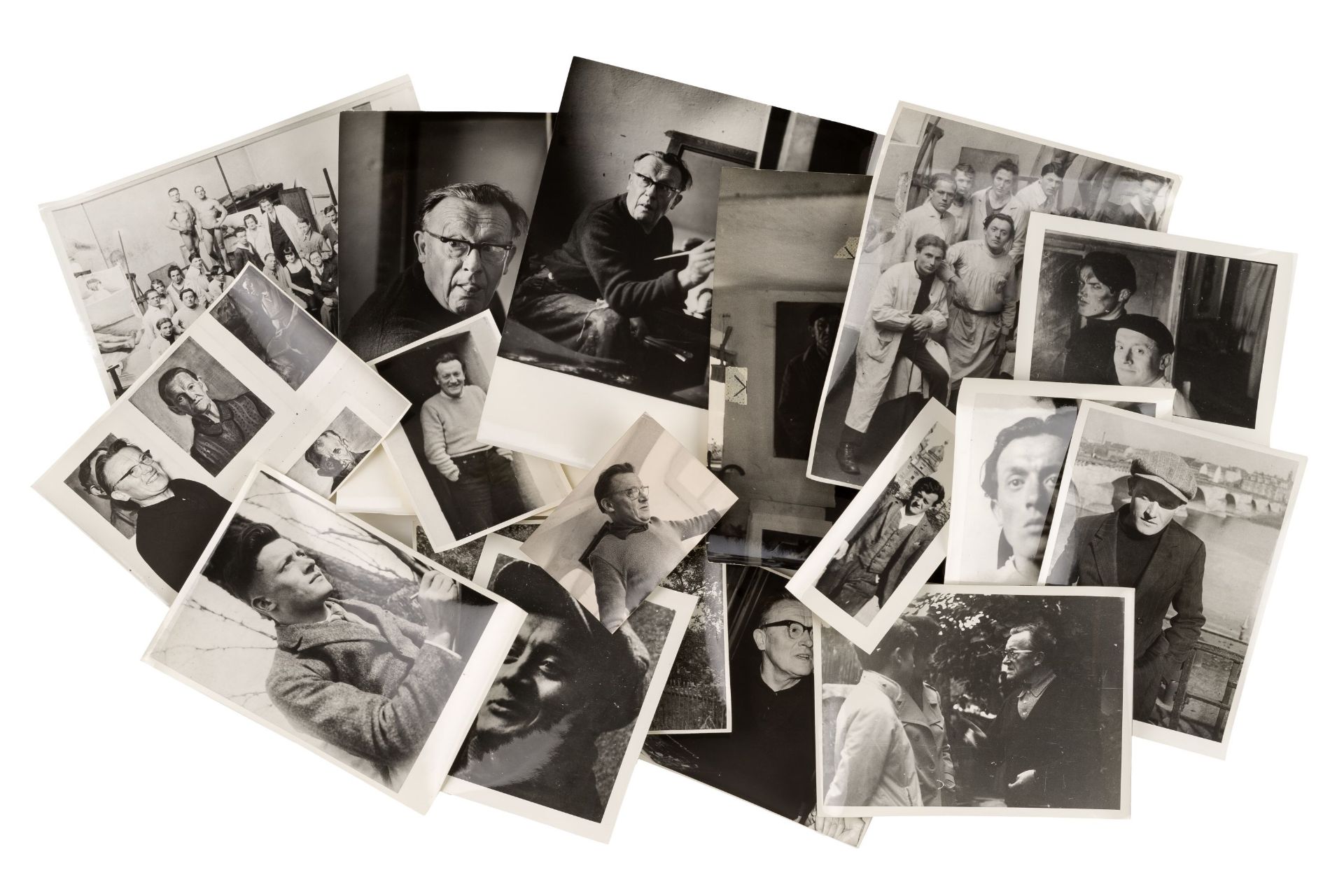 Curt Querner, Herbert Boswank, Siegfried Huth und Walter Zorn, u. a., Porträt-Fotografien von C...