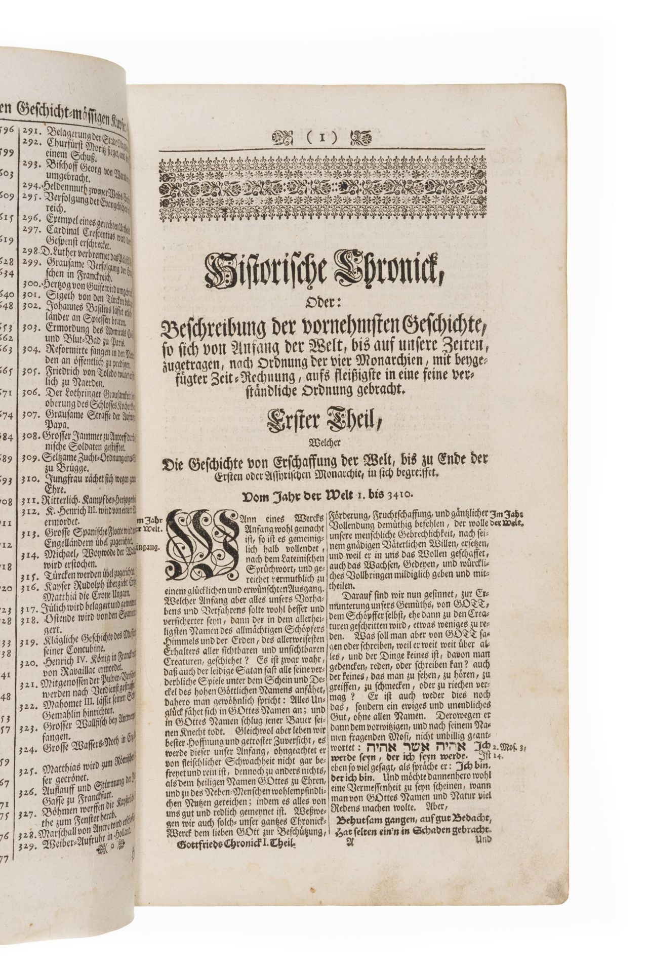 Johann Ludwig Gottfried "Historische Chronick oder Beschreibung der Merckwürdigsten Geschichte,...