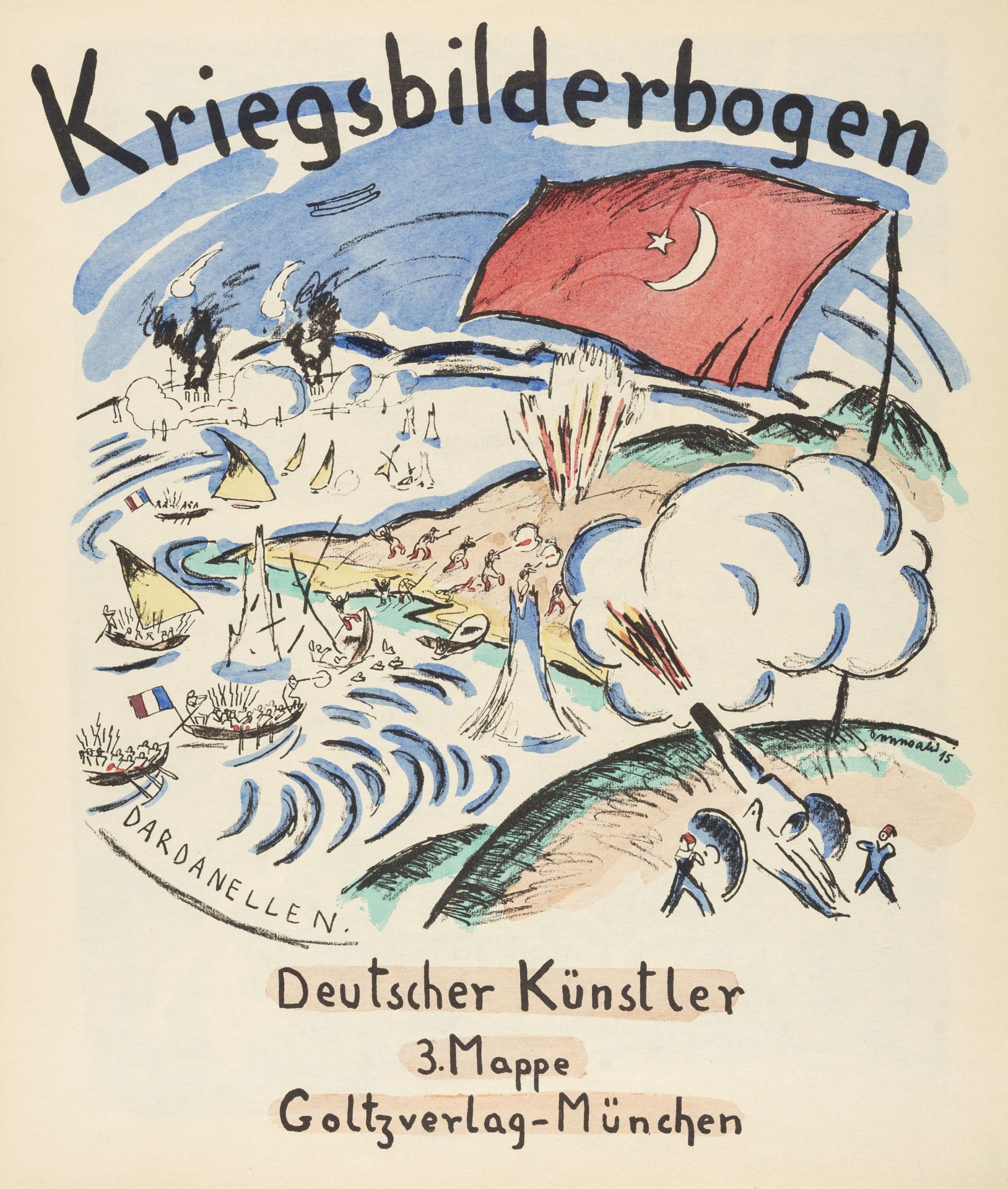 Verschiedene Künstler "Kriegs-Bilderbogen Münchener Künstler". 1914/1915. - Image 16 of 24