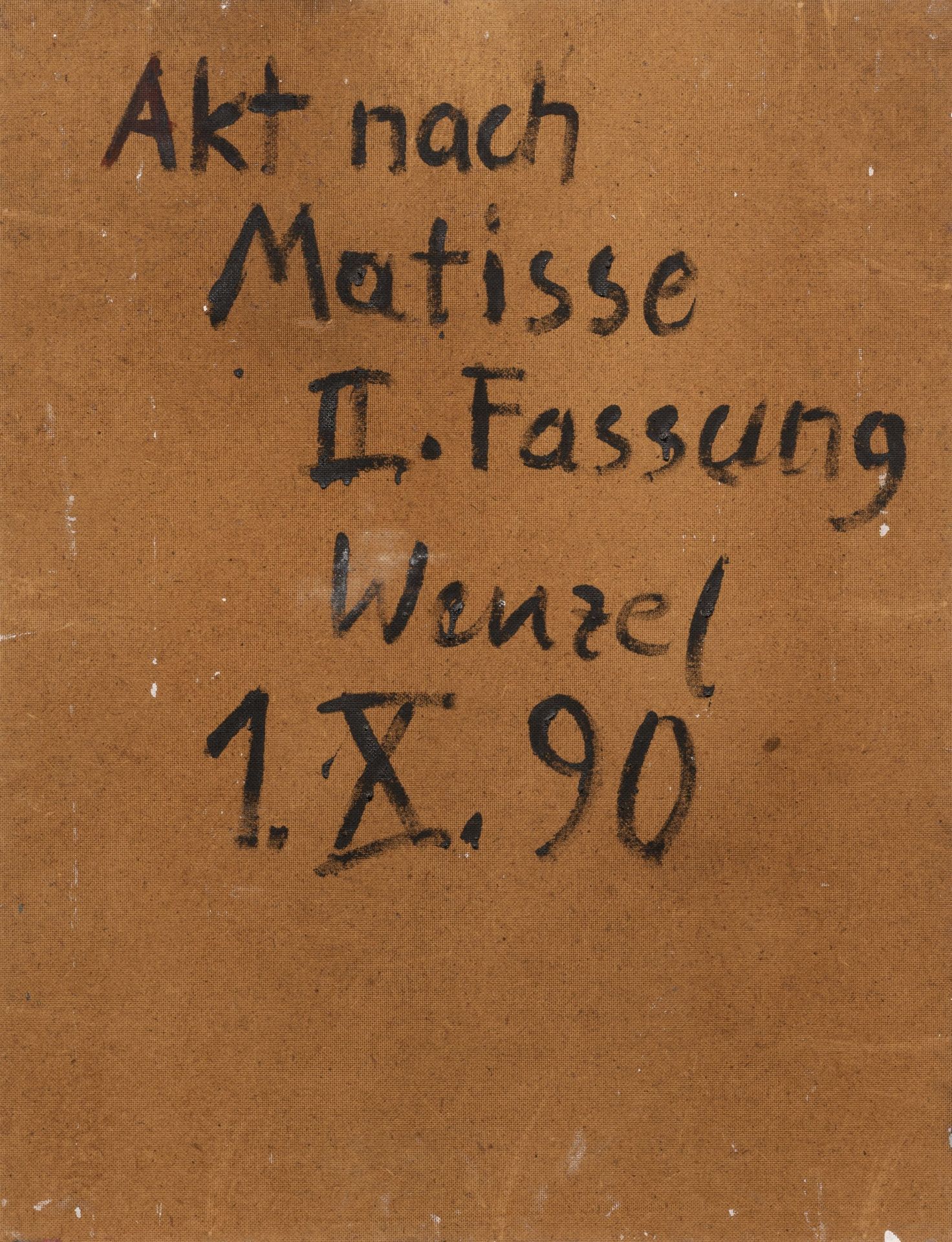 Jürgen Wenzel "Akt nach Matisse" (II. Fassung). 1990. - Bild 2 aus 3