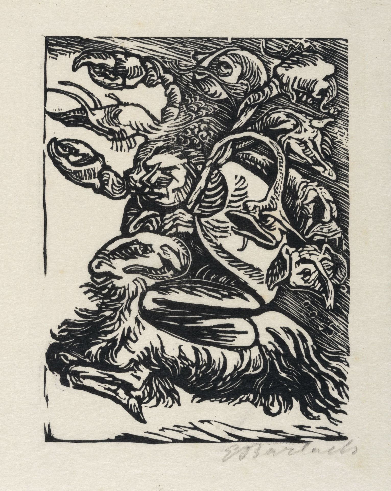 Ernst Barlach "Reitender Urian". 1923.