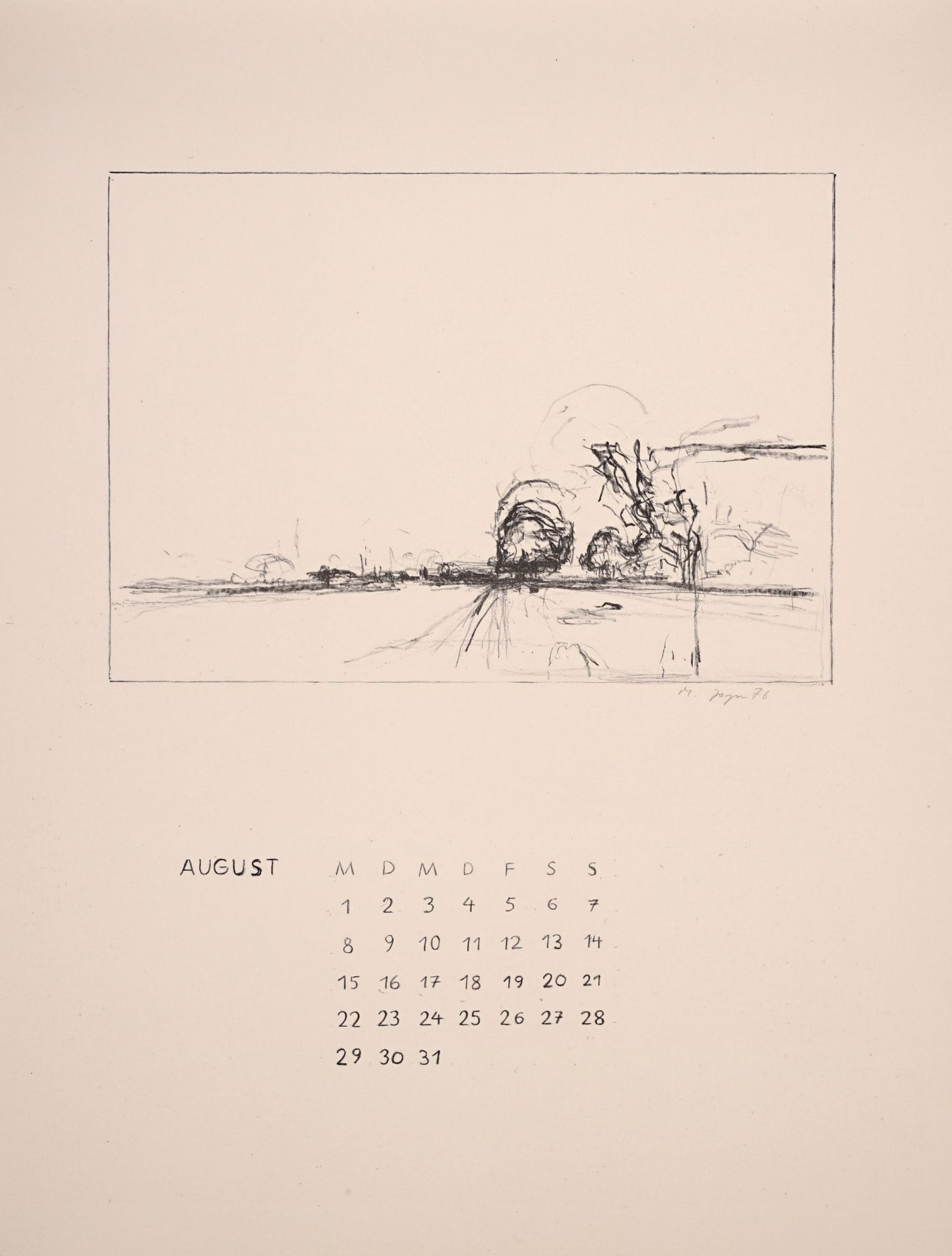 Verschiedene Künstler "Original Graphik-Kalender". 1977. - Bild 9 aus 13