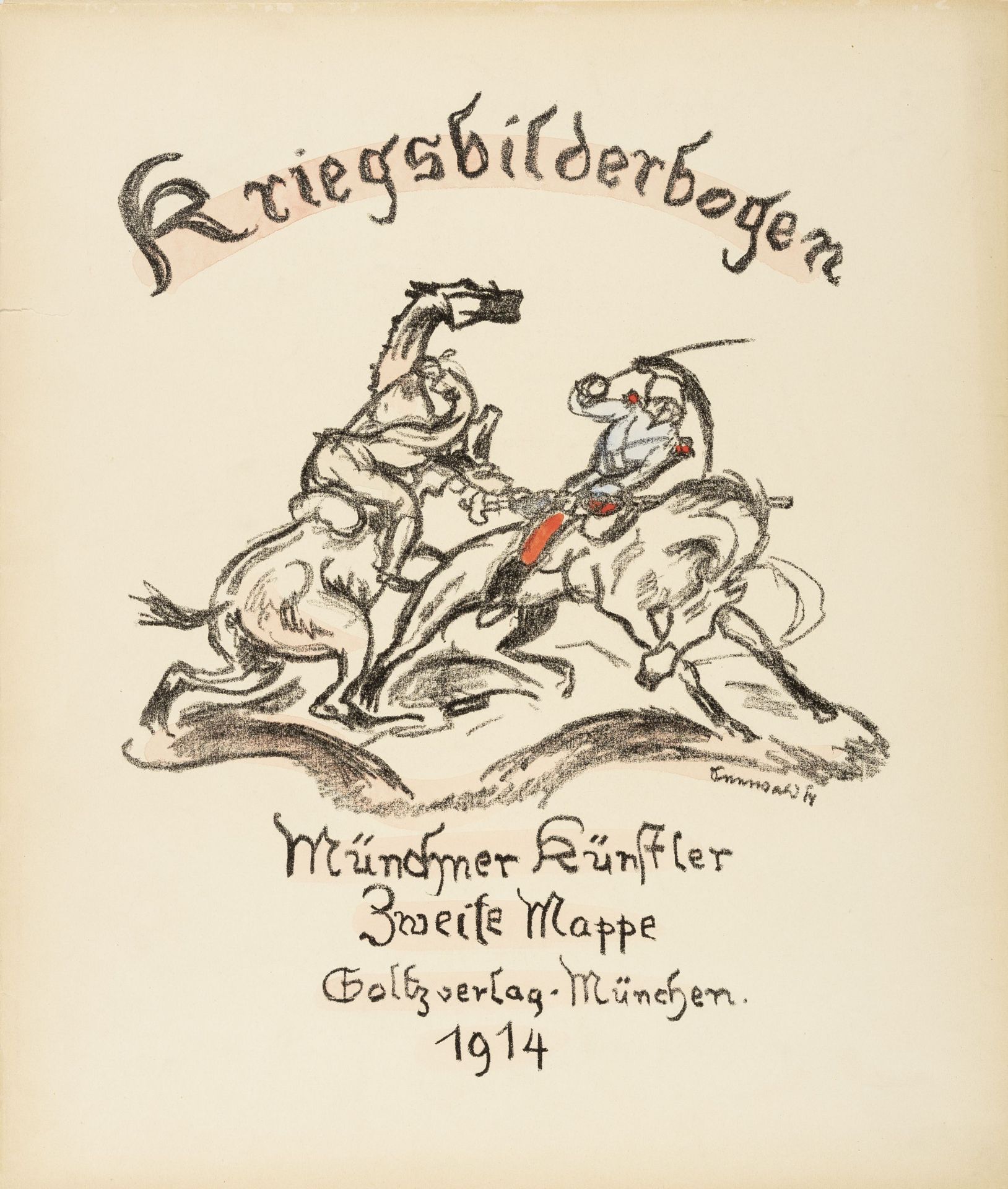 Verschiedene Künstler "Kriegs-Bilderbogen Münchener Künstler". 1914/1915. - Image 9 of 24