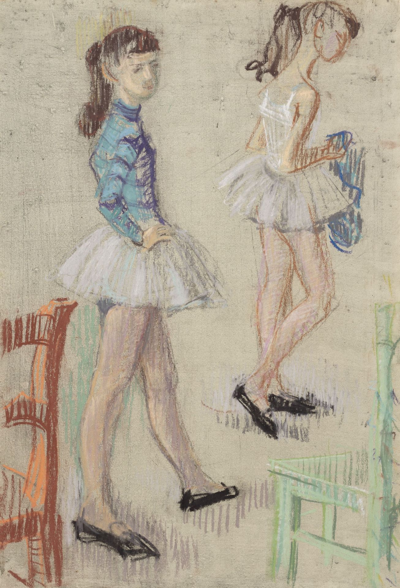 Roland Richter "Ballettschülerinnen in Leipzig". 1955/1956.