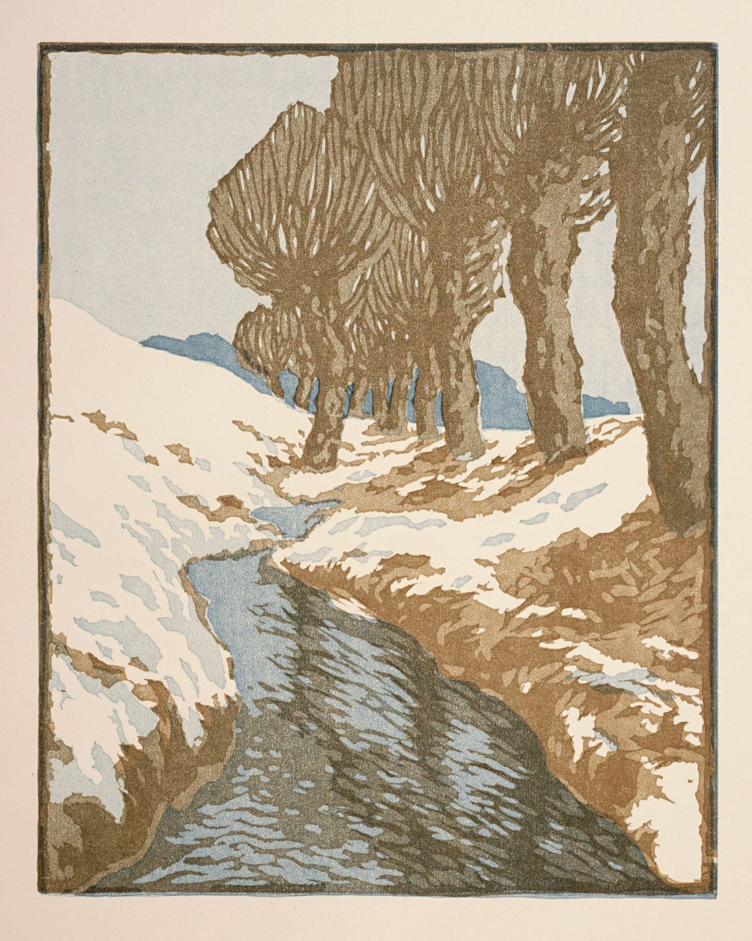 Carl Theodor Thiemann "Schwan" / "Bach im Winter III". 1907/1915. - Image 2 of 2