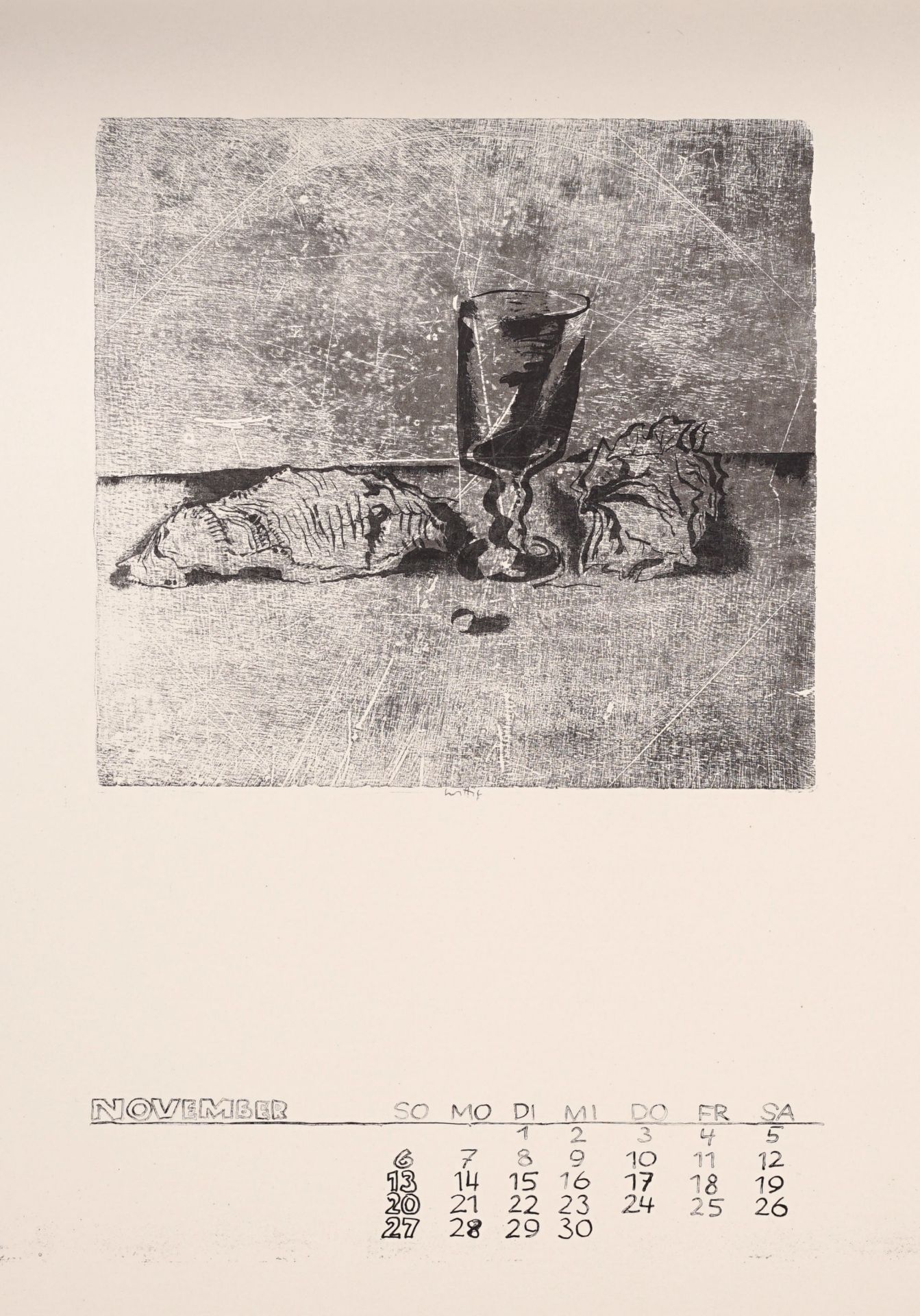 Verschiedene Künstler "Original Graphik-Kalender". 1977. - Image 12 of 13