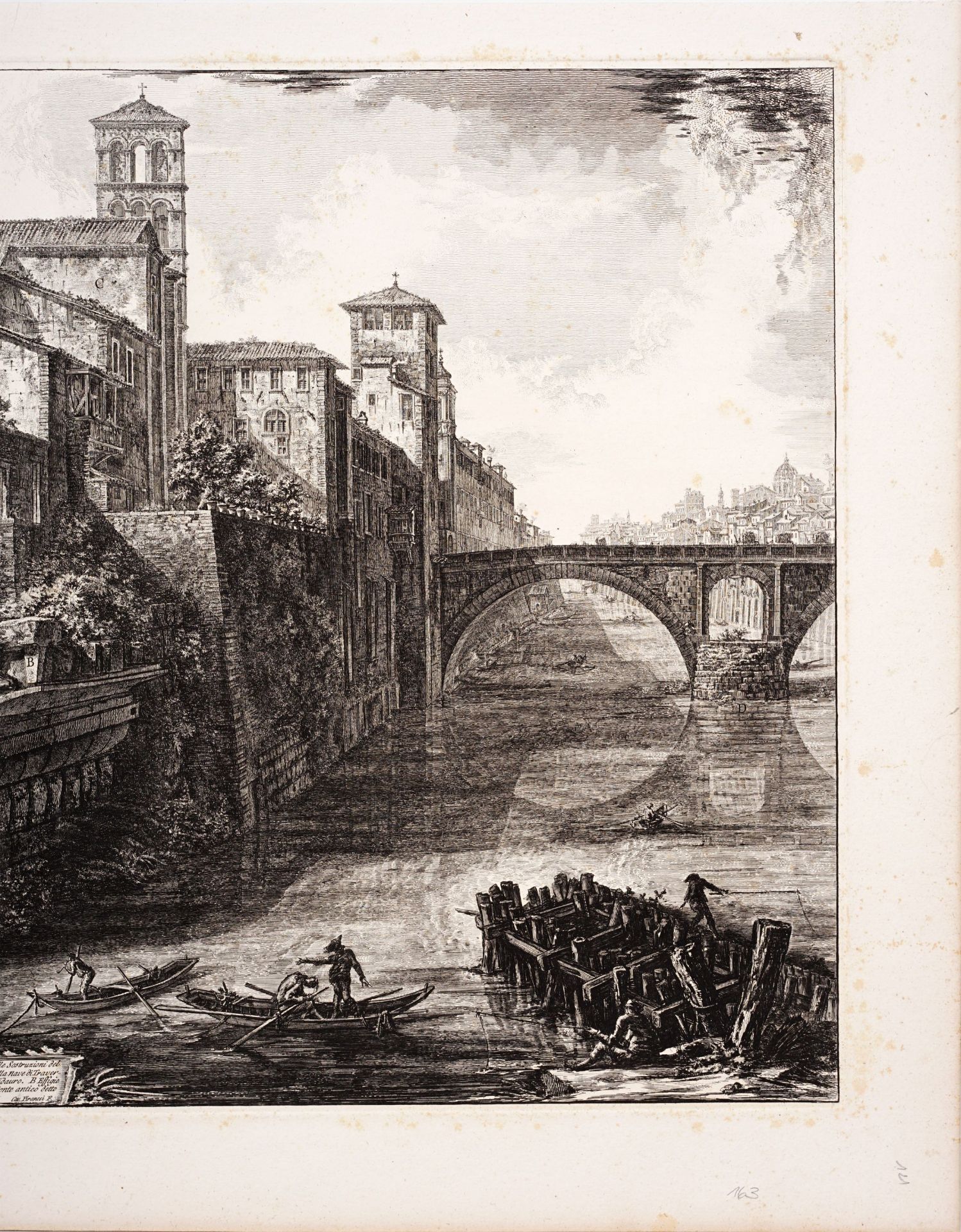 Giovanni Battista Piranesi "Veduta dell'Isola Tiberina". 1775. - Image 3 of 6