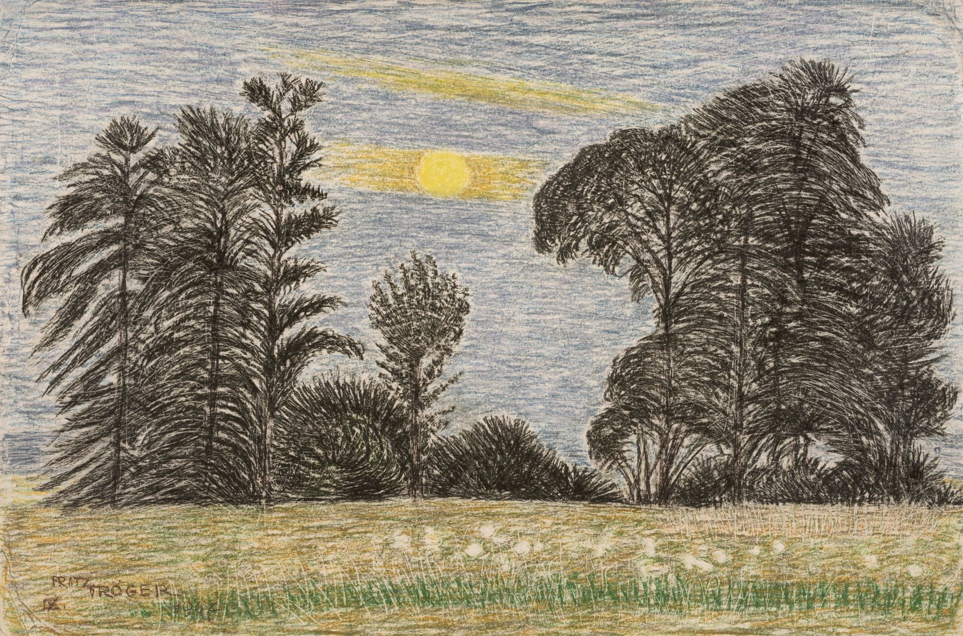 Fritz Tröger "Mondlandschaft". 1967.