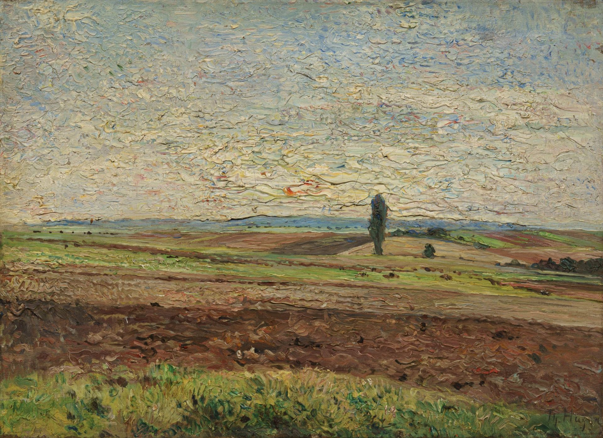 Theodor Joseph Hagen, Weite Landschaft. Wohl um 1890/1900.