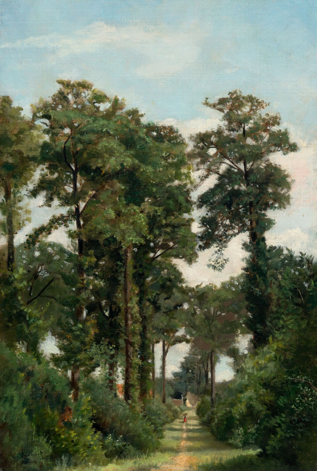 Émile-Charles Lambinet "La ferme du bois, Mendon". 1860.