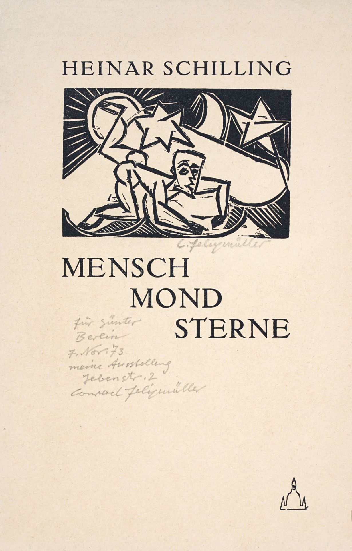Conrad Felixmüller "Mensch, Mond, Sterne". 1917.
