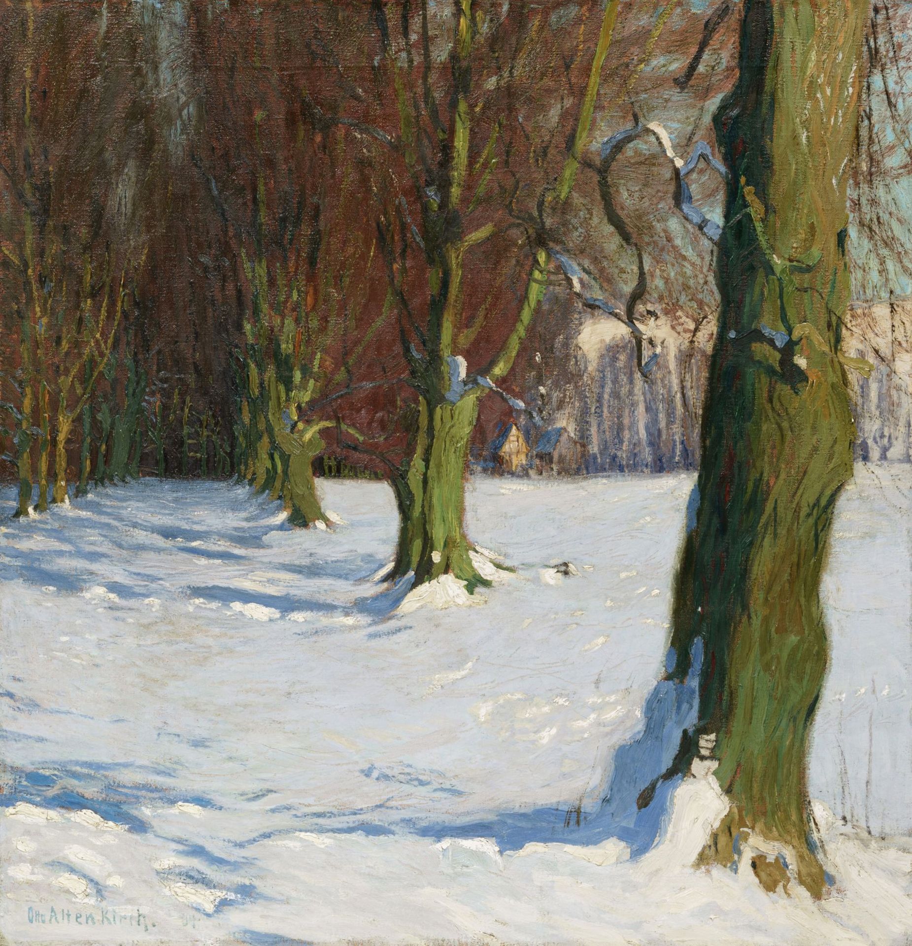 Otto Altenkirch "Grüne Allee im Winter". 1904.