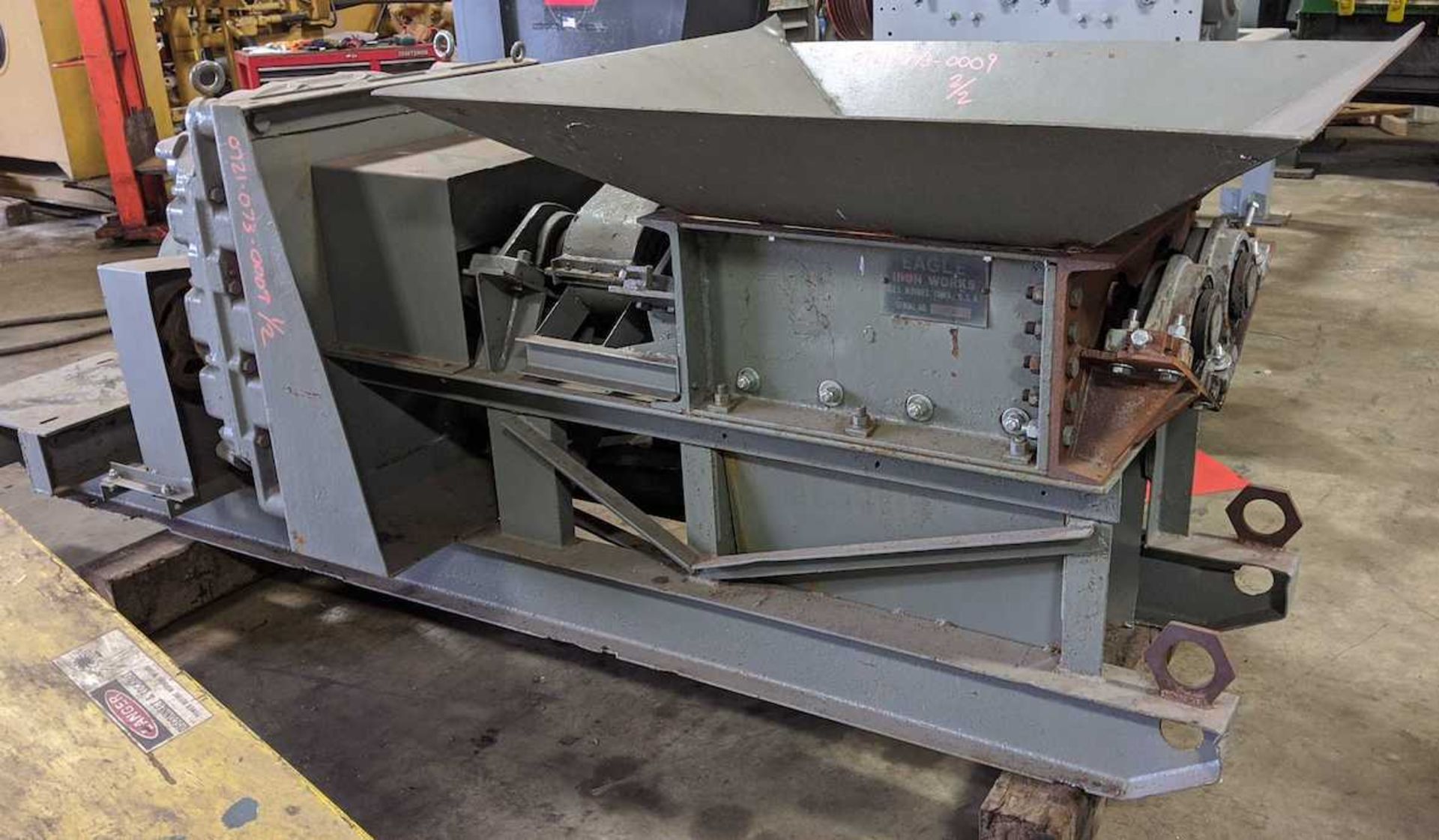 53" Used Eagle Iron Works Crusher - Shredder, 26" x 29" Feed Opening, Mechanically Driven