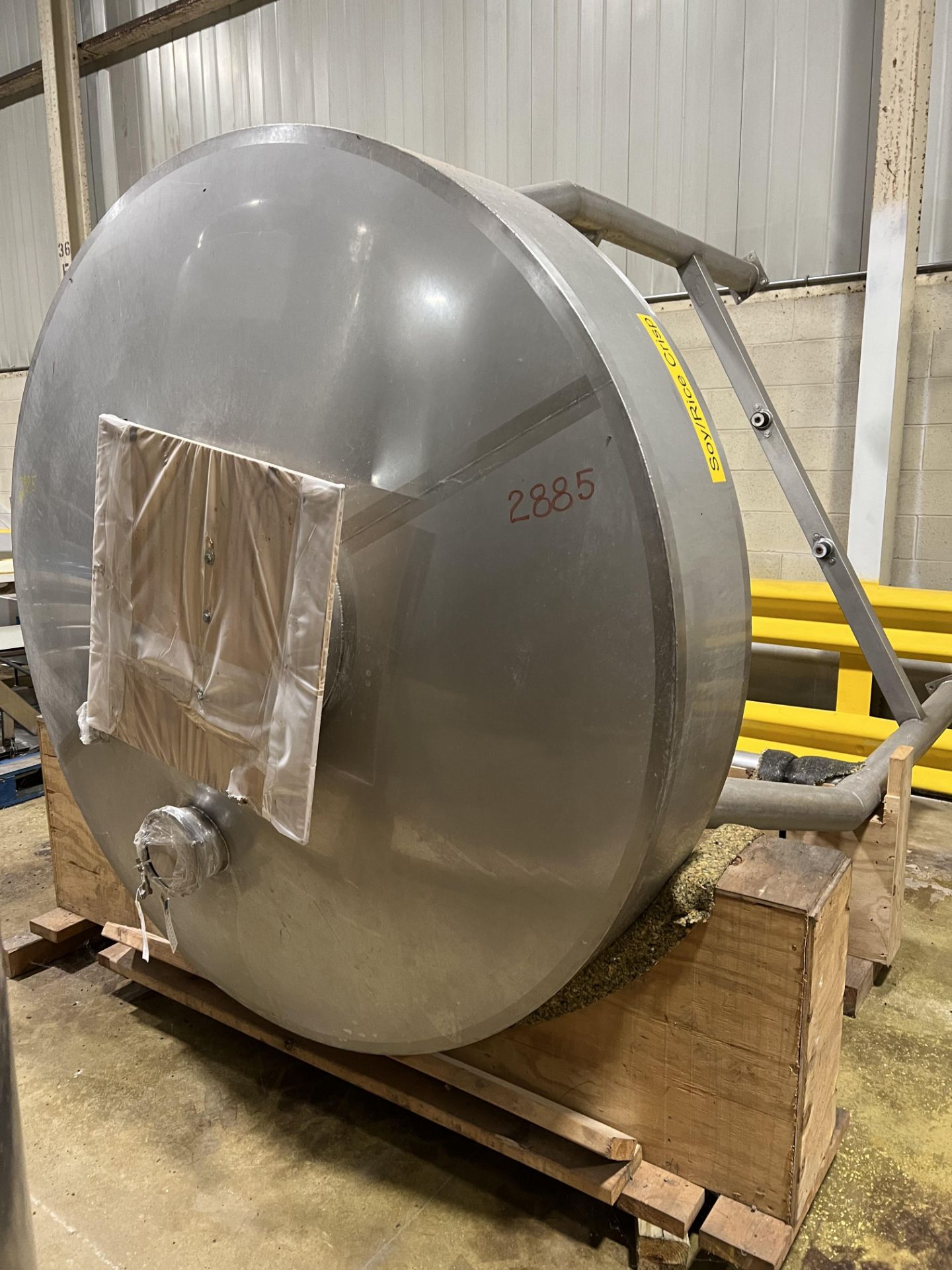 Nu Con Equipment Infeed Stainless Cone Hopper Tank, Rigging/Loading Fee: $115 - Image 2 of 6