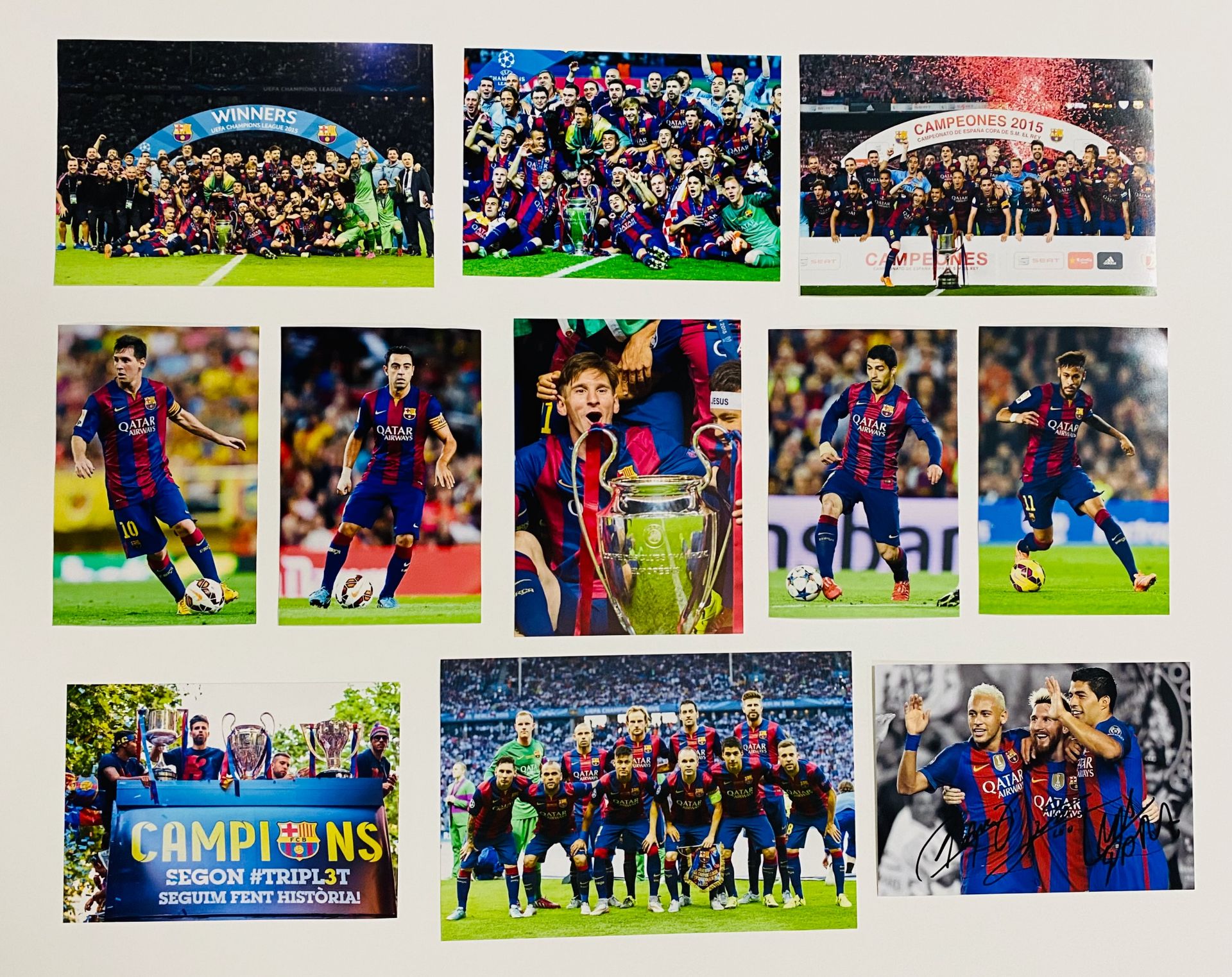 Barcelona 2014/2015 treble winners signed jersey - Image 3 of 3