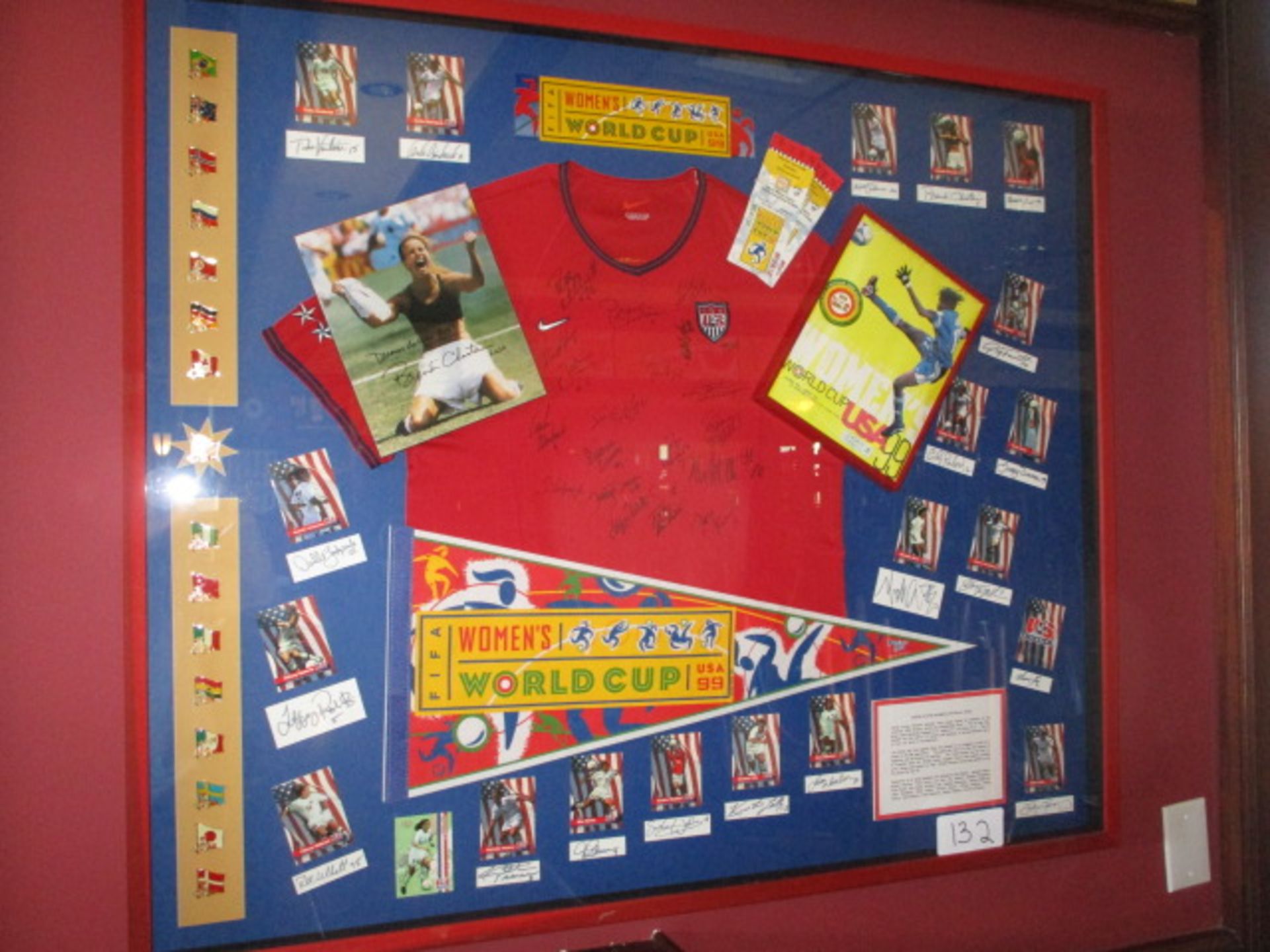 U.S.National 1999 World Cup champ signed jersey against China in Los Angelus, also included