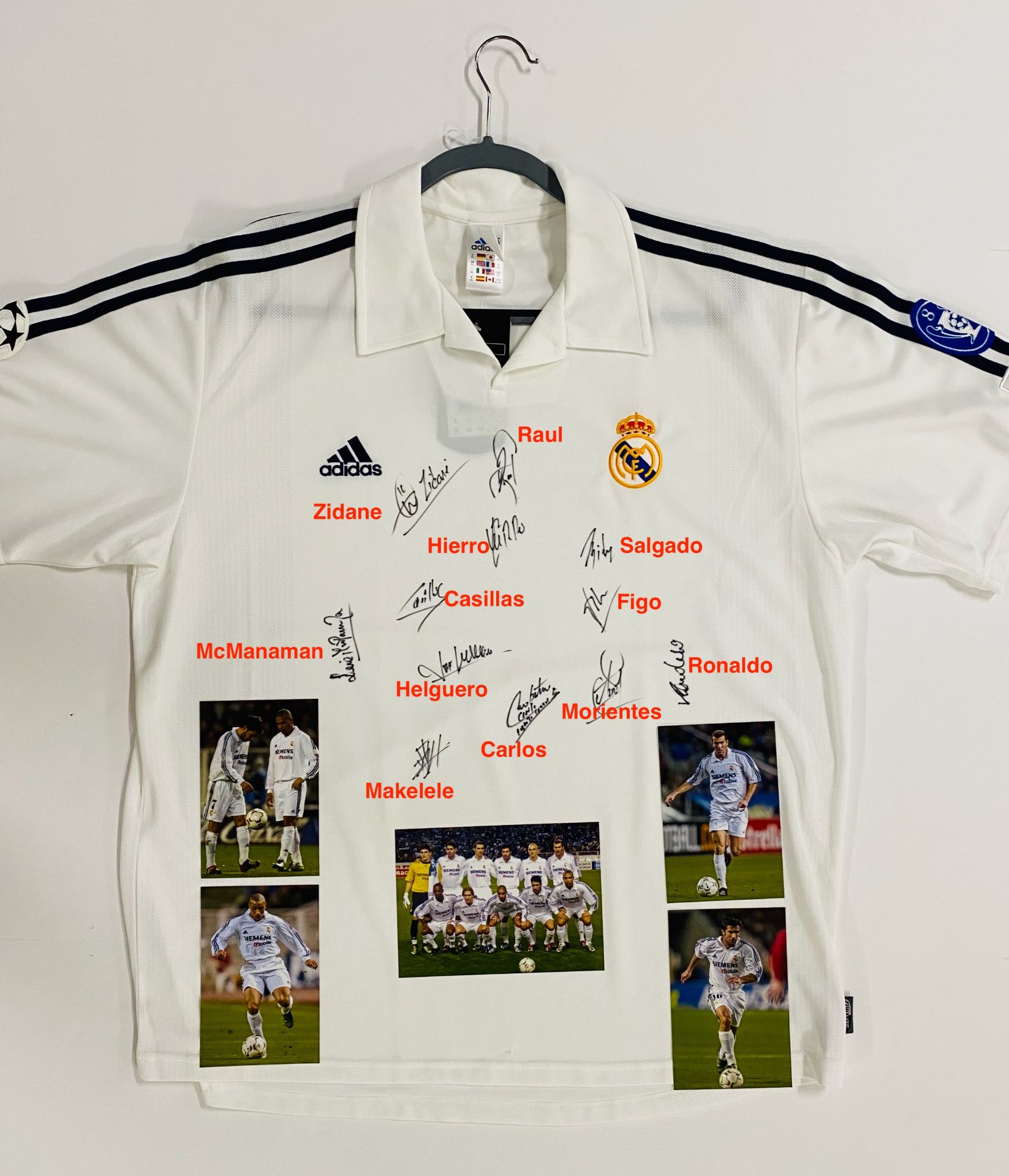 Real Madrid 2002/03 squad signed jersey (S248)