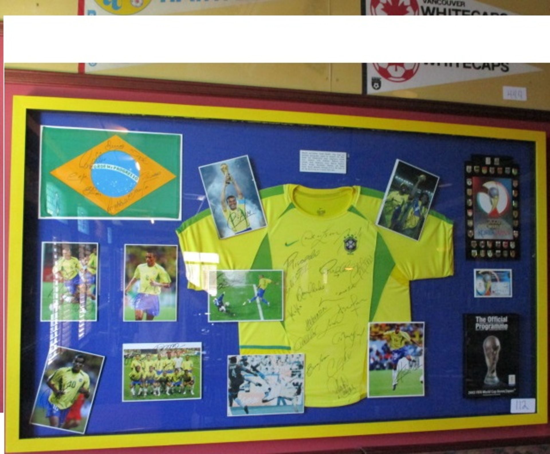 Brazil 2002 shirt, 72-1/2in w x 42-1/2in hgt