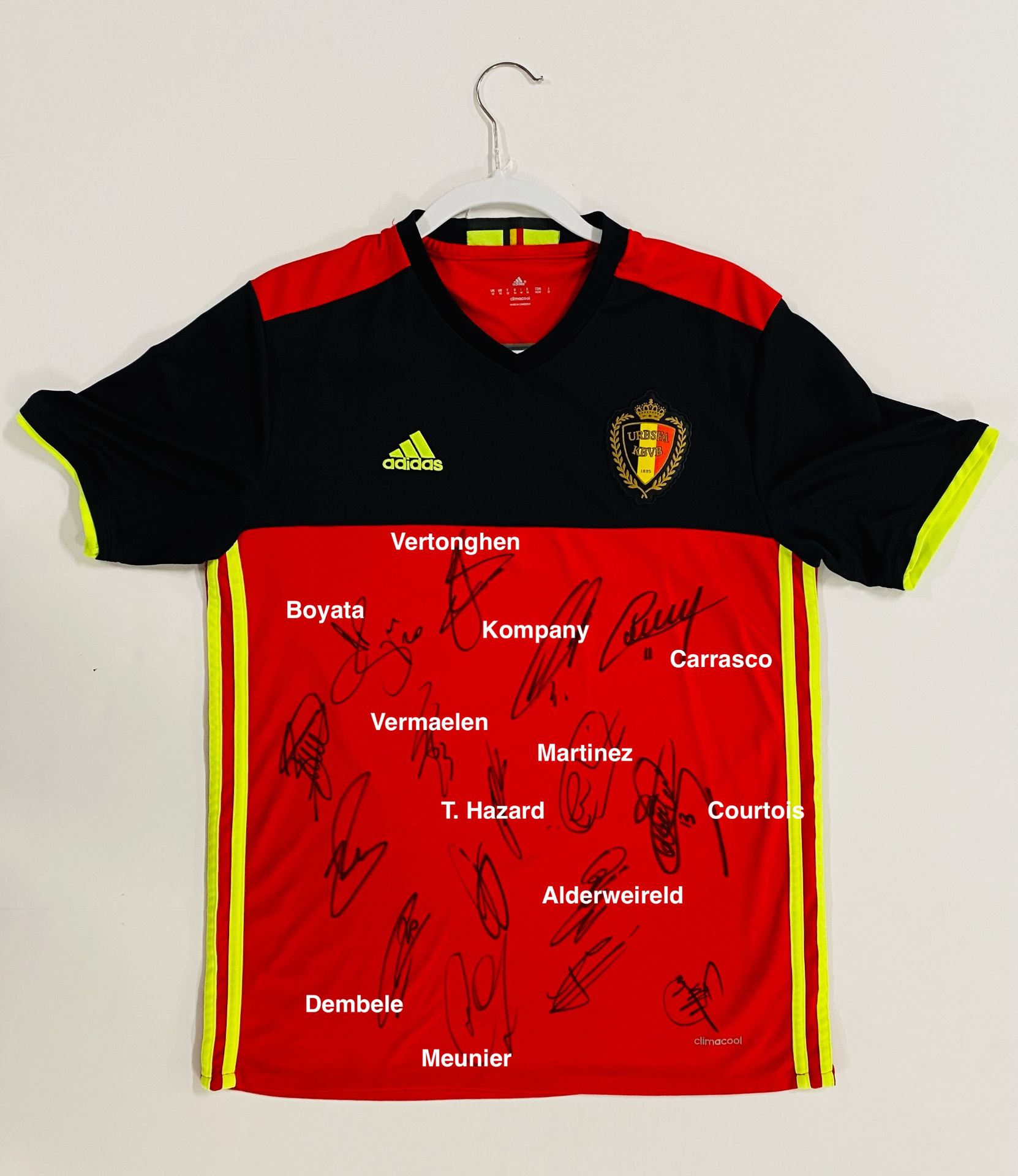 Belgium 2018 World Cup signed jersey
