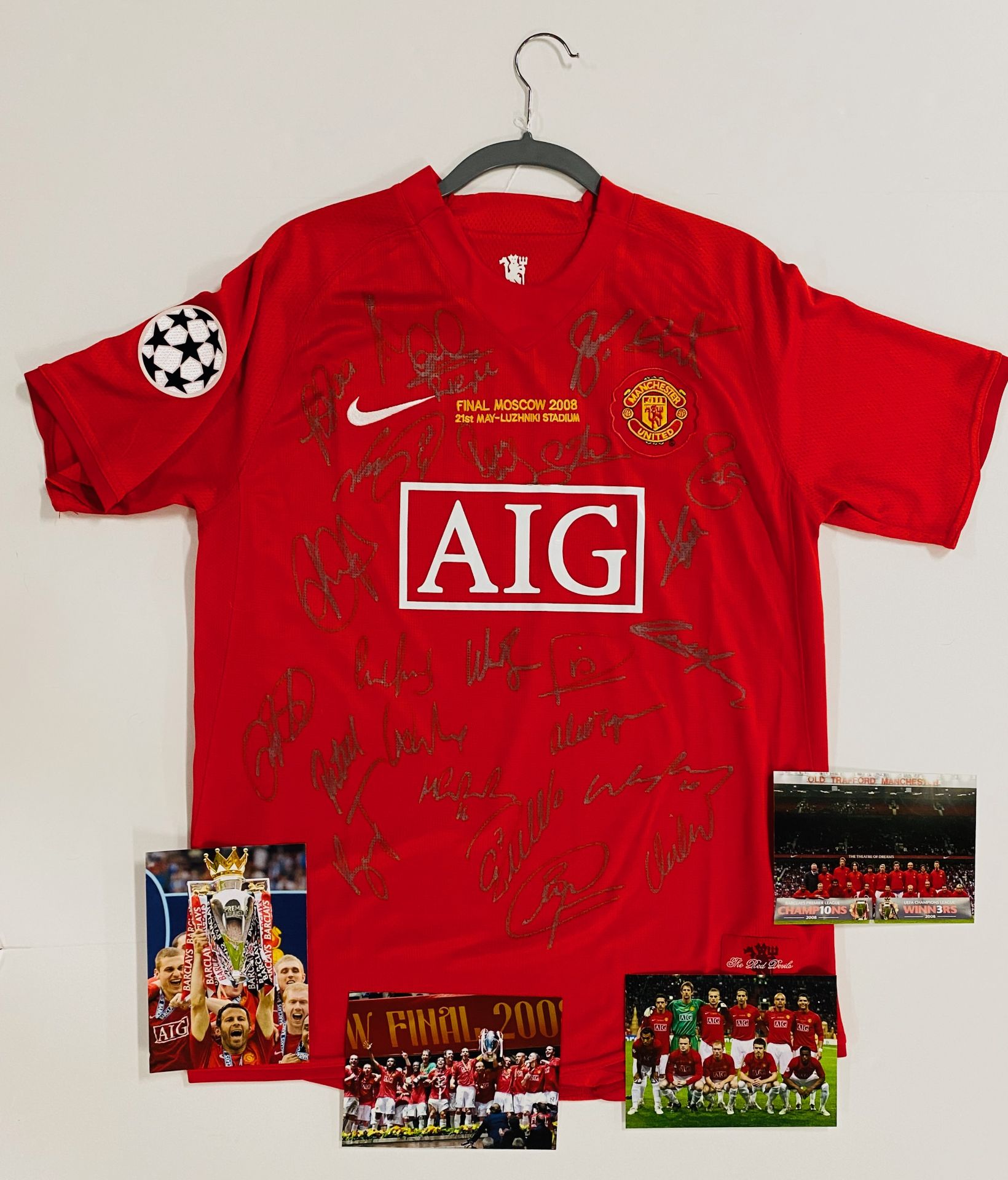 Manchester United 2008 Champions League winners signed jersey