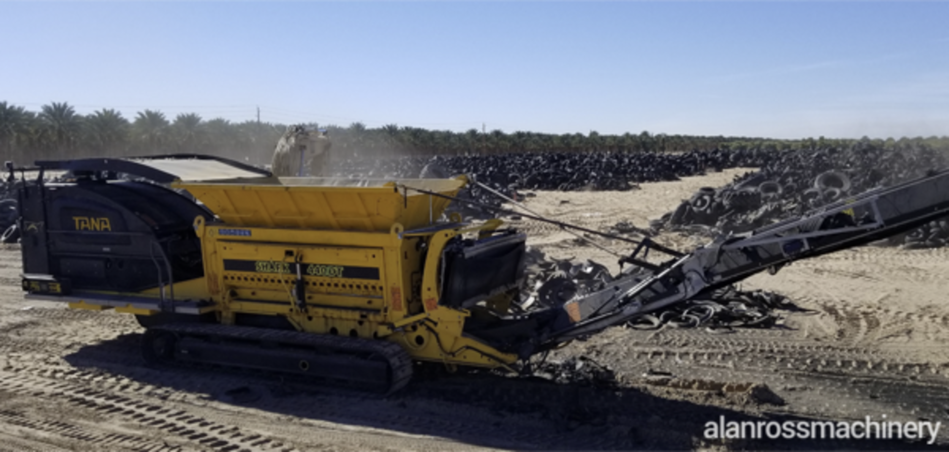 (Located in Fresno, CA, US) 4400DT Used Tana Shark Portable Shredder, 118" Wide Cutting Chamber ( - Image 5 of 7