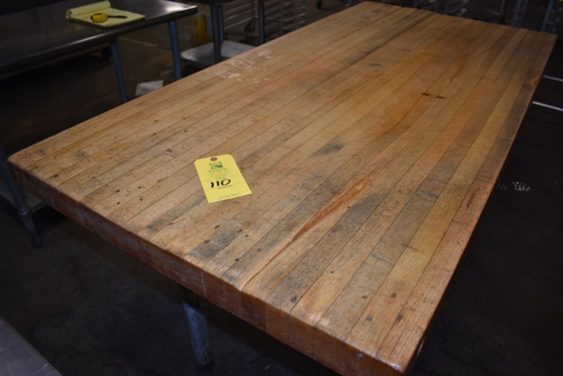 Butcher Block Table, 72" x 35" - Image 2 of 2