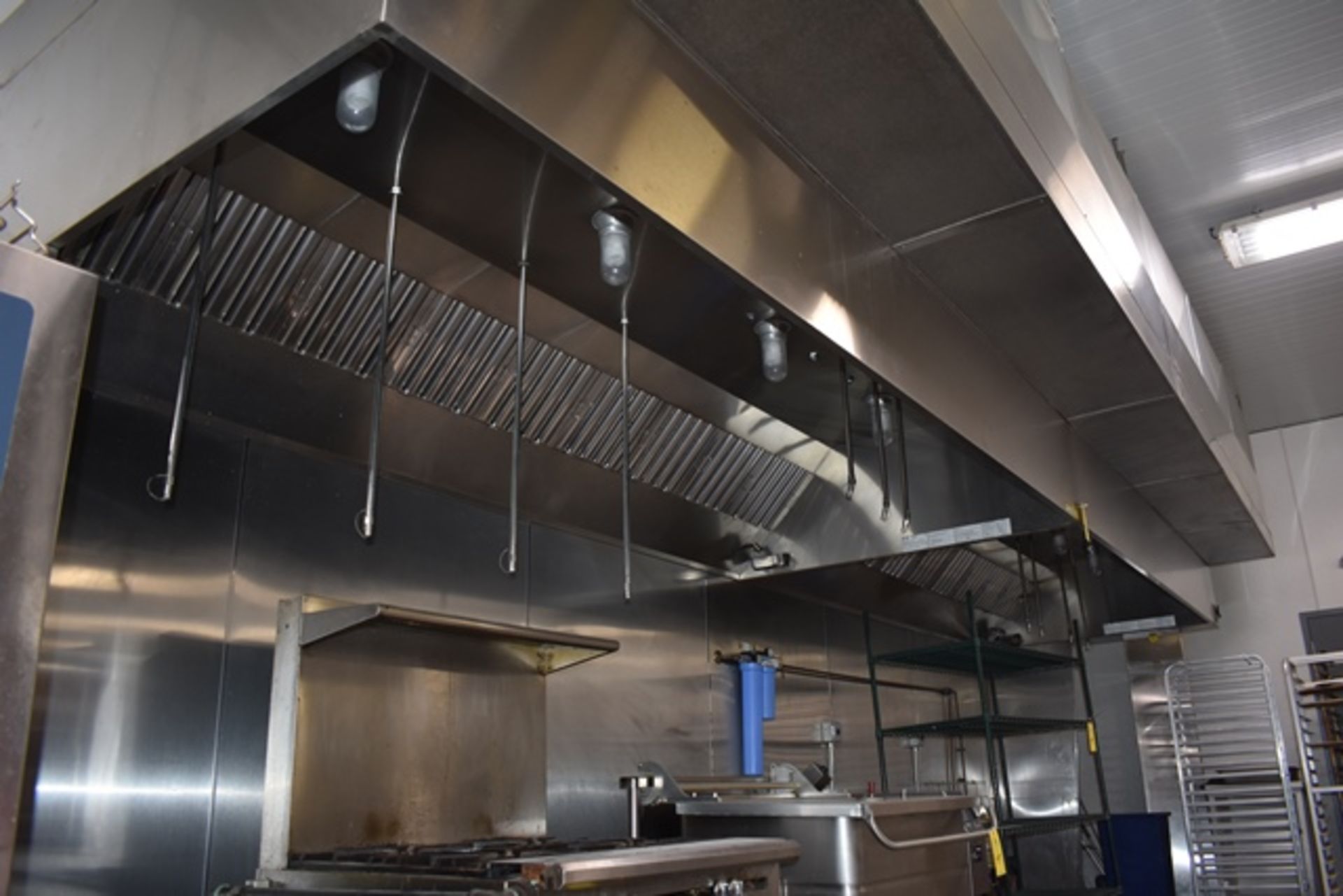 2-Sections Captiveaire SS Hood, #6624ND-2, Exhaust Hood w/o Exhaust Fan, Each Section 12' Length