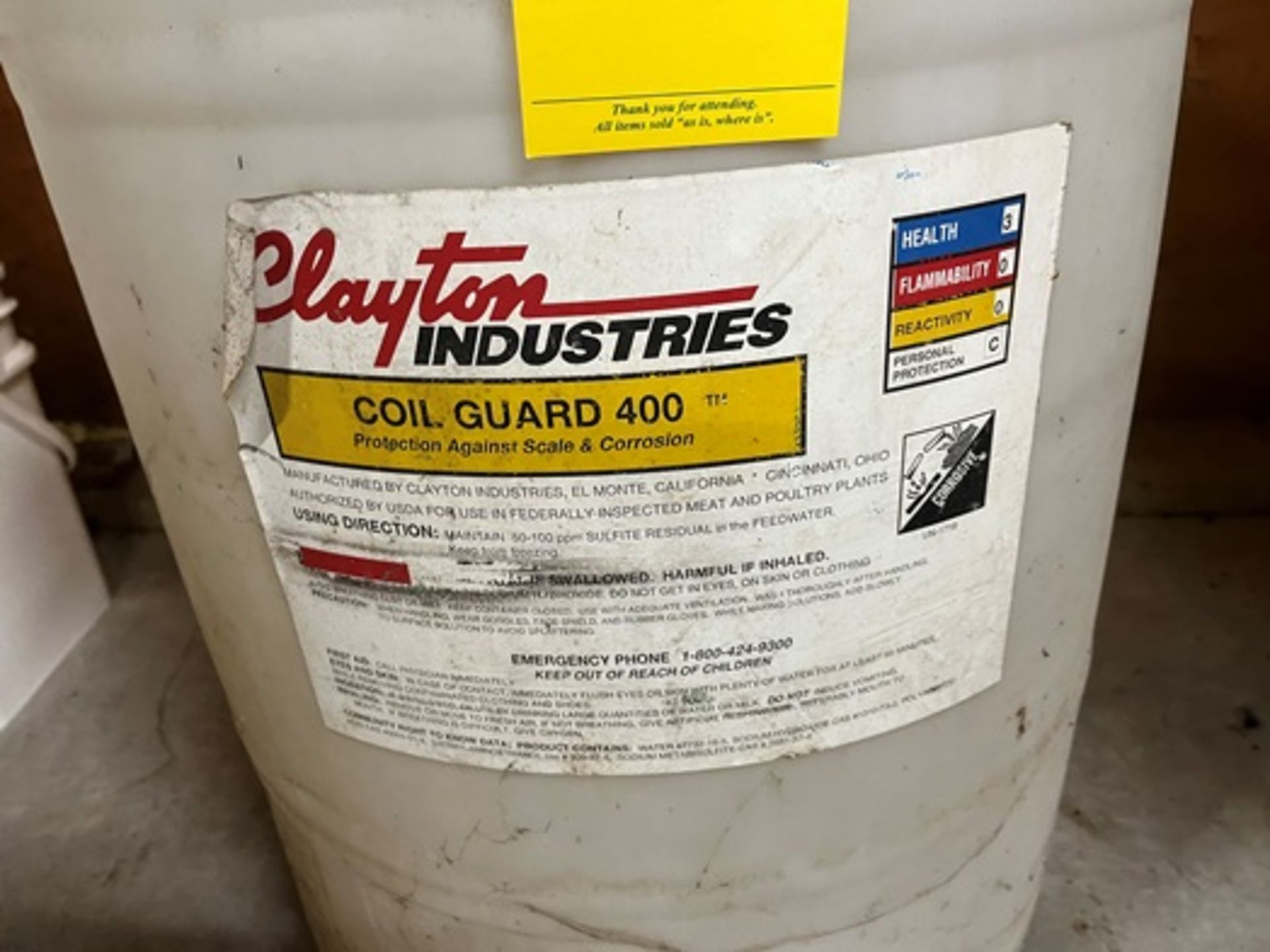 Clayton Industries Coil Guard 400 Chemical Barrell - Image 4 of 5