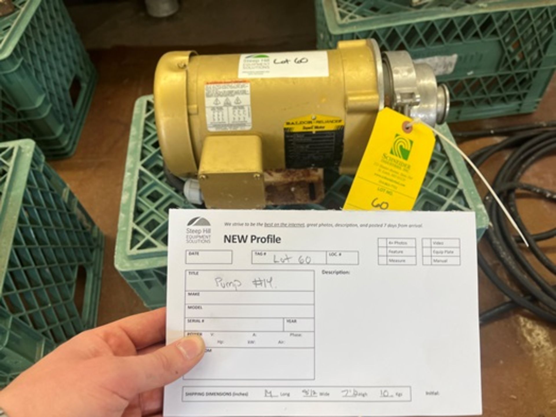 AMPCO Centrifugal Pump, 1.5" in and out, with Baldor Single phase 115/230v 1HP 3450RPM Motor - Image 9 of 9