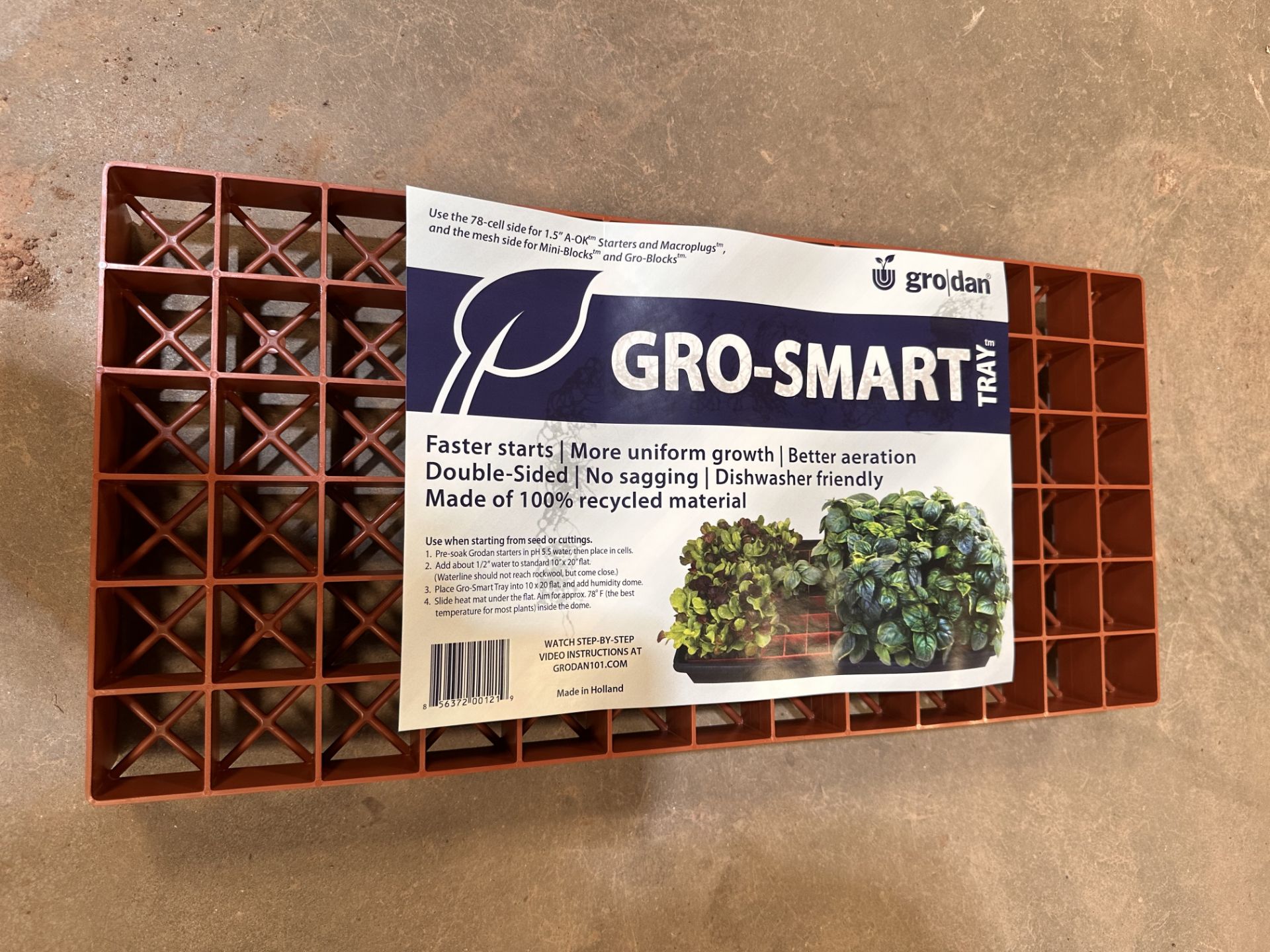(Located in Snowflake, AZ) Grodan Gro-Smart Trays, 78 Cell Slide for 1.5" Starters, Qty 1 Pallet