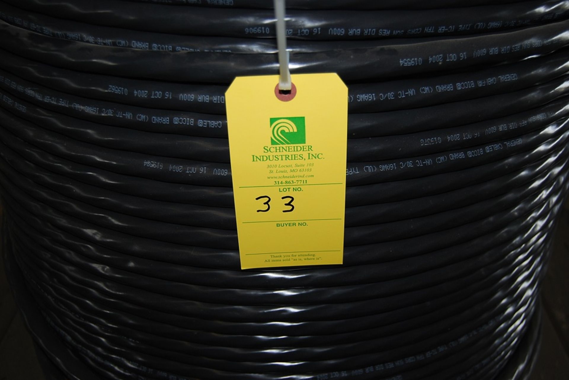 Partial Roll Of Multi Strand Wire, Spool 40" dia x 30" tall, Pallet: 40" x 48" x 38" tall - Image 3 of 4