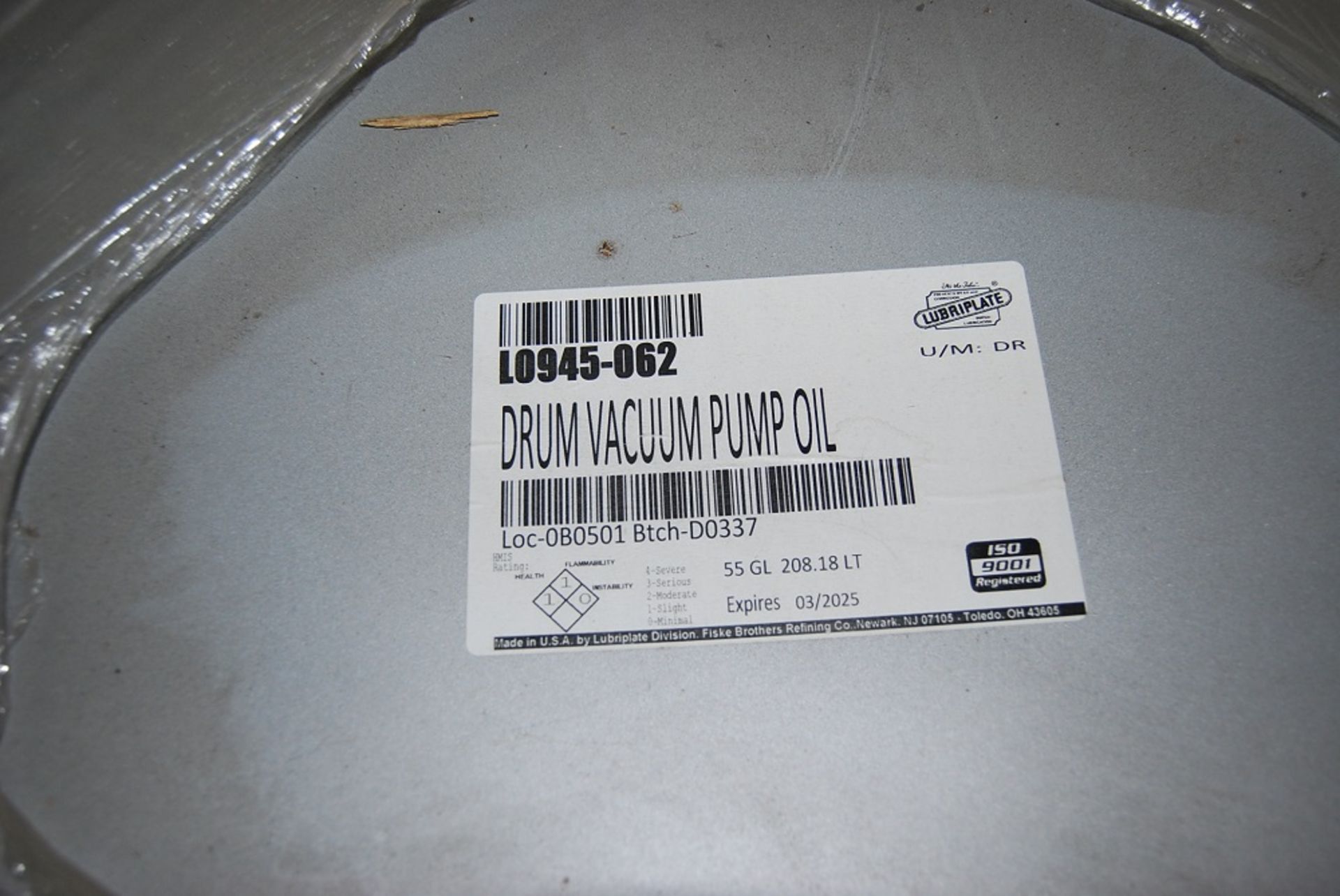 Drum Vacuum Pump Oil, New Drum never opened, 55GL 208.18LT Expires 02-2025 - Image 5 of 6