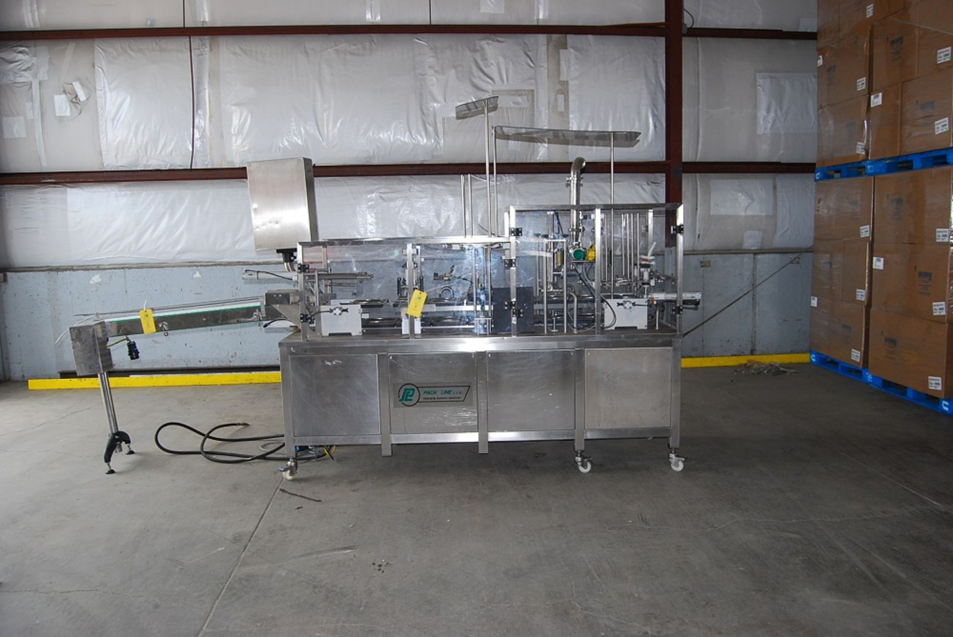 Pack Line Filling & Sealing Machine, Model: PXG2, SN: PL700324, Come with 5' long x 6" wide discharg