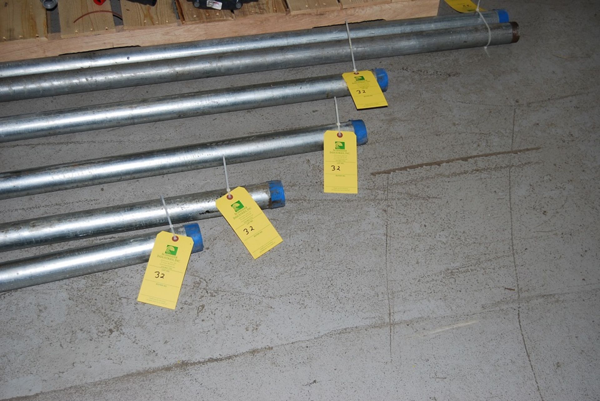 Electrical Conduit 2" Metal, (4) 90 degree sweeps, (2) 6'4" long straights Pallet of Miscellaneous c