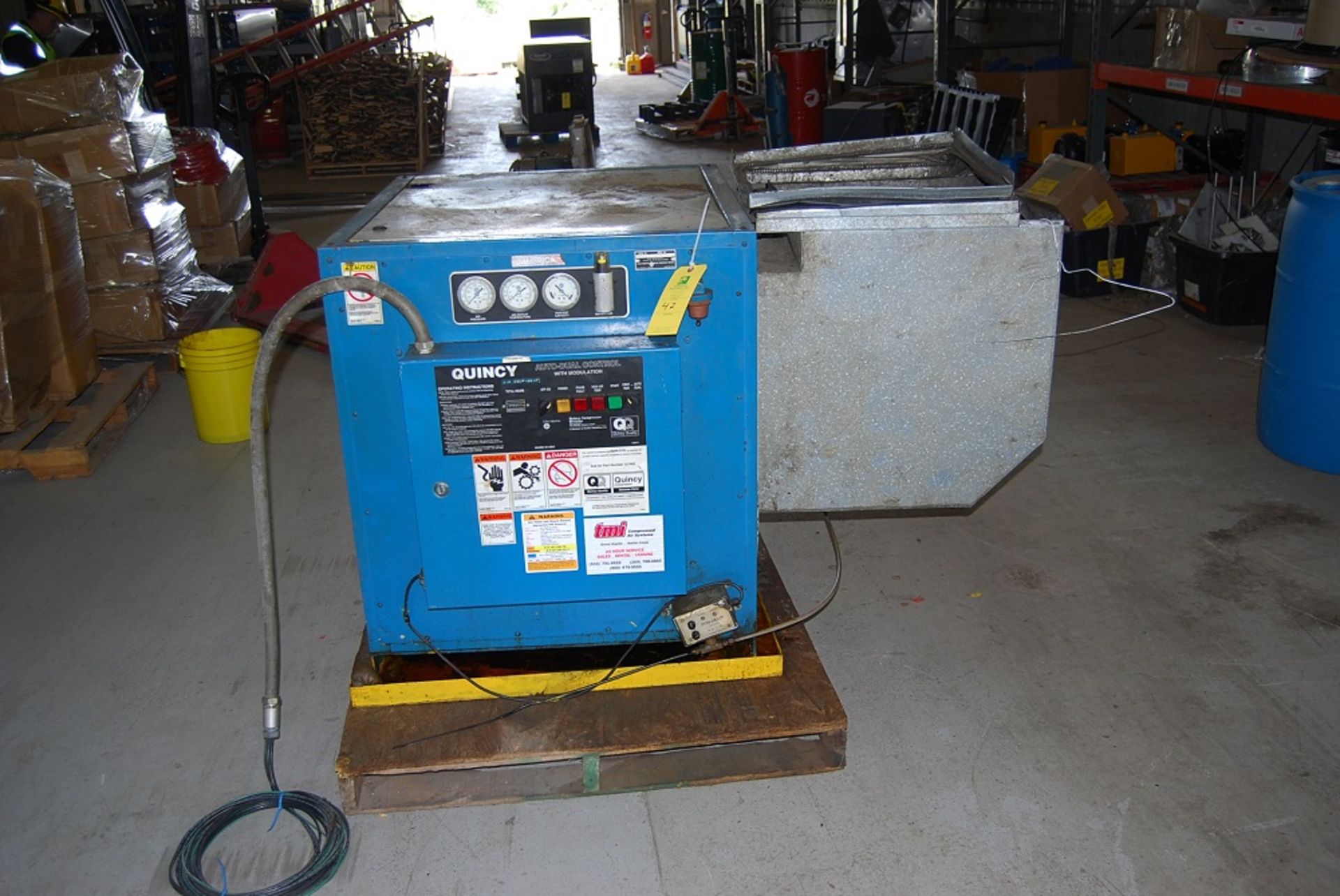 Quincy Air Compressor, Model: QMBFACA32C, SN: 82321, foot Print: 42" x 58" x 38" tall, Pallet: 4